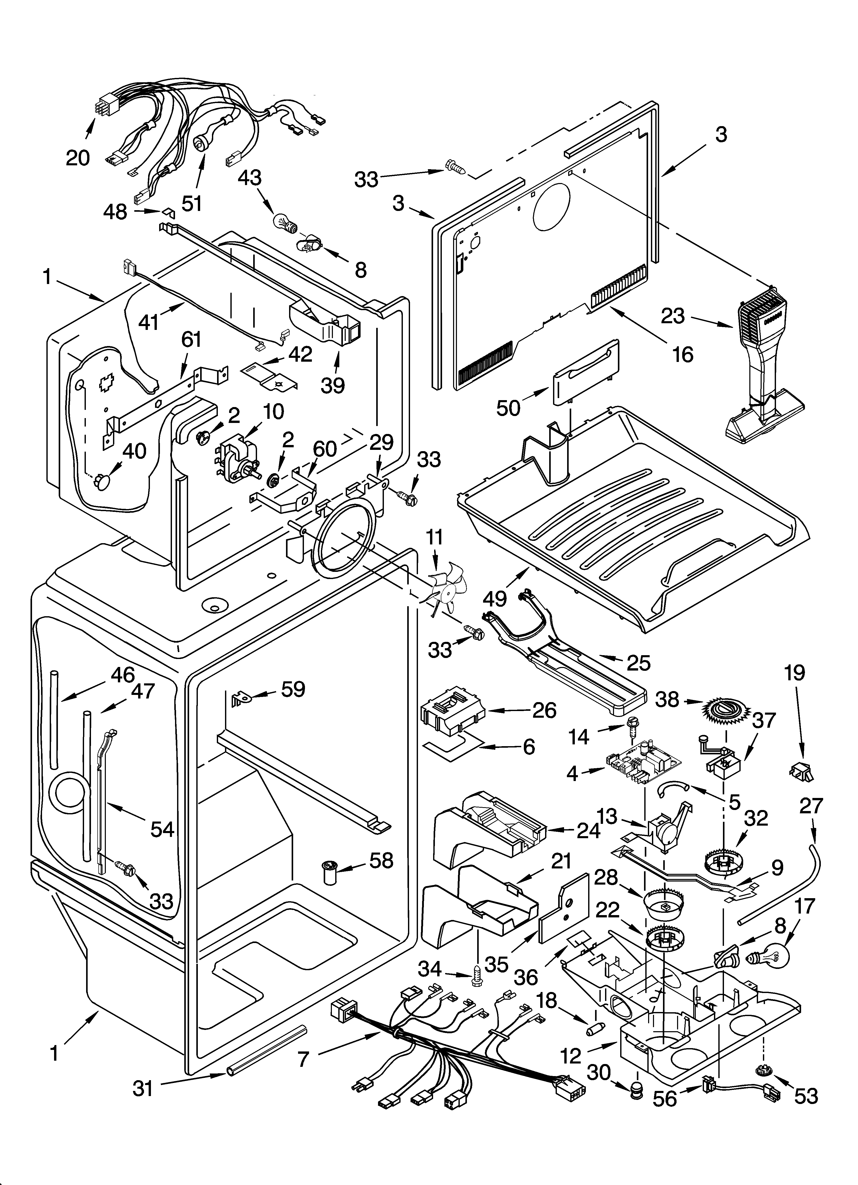 KitchenAid KTRC22EMBL02 liner parts diagram
