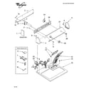 Whirlpool LEV4634JQ2 top and console parts diagram