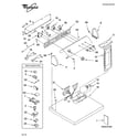 Whirlpool LGR6611LQ1 top and console parts diagram