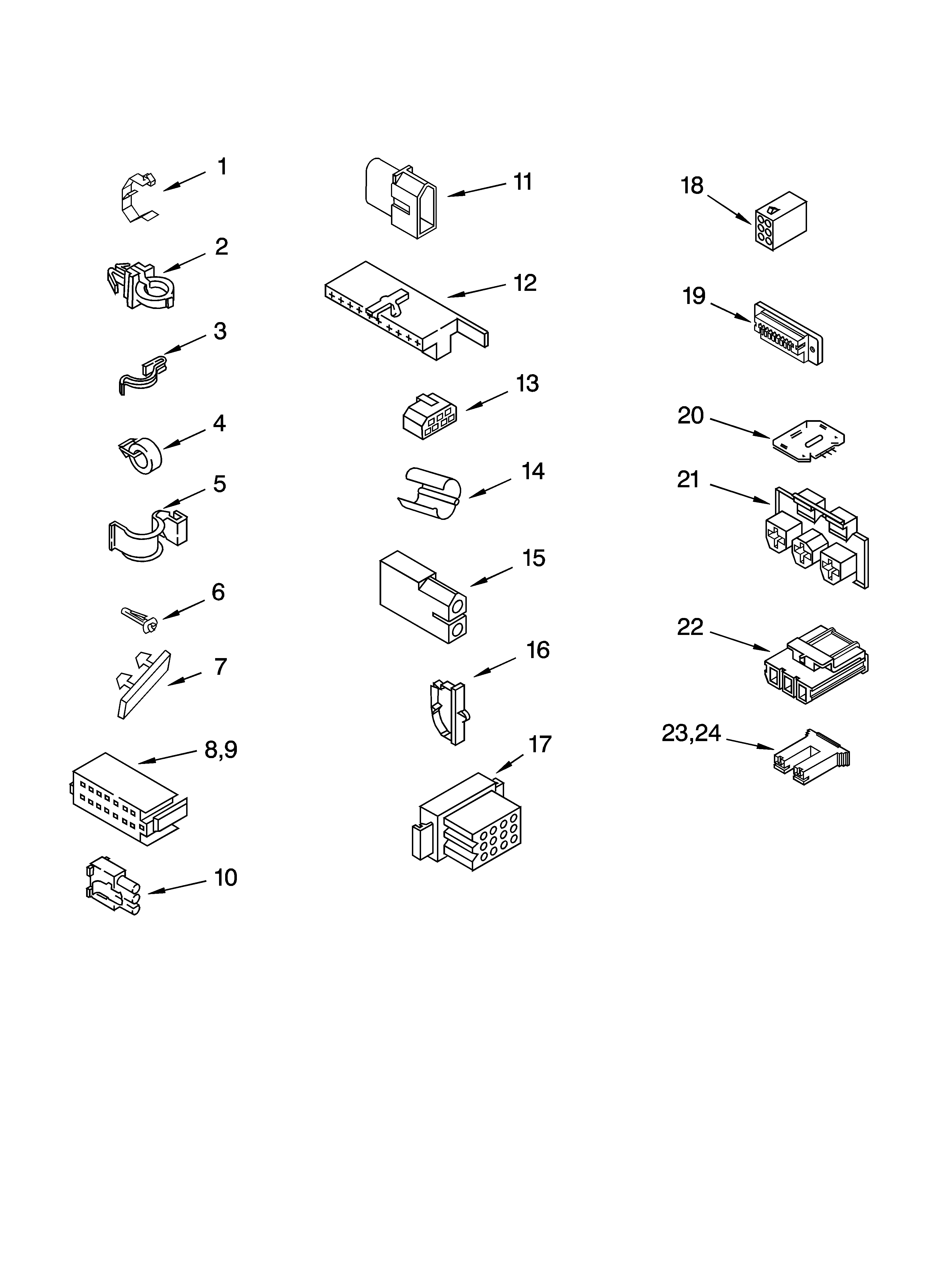 Whirlpool LSR8010PQ0 wiring harness parts diagram