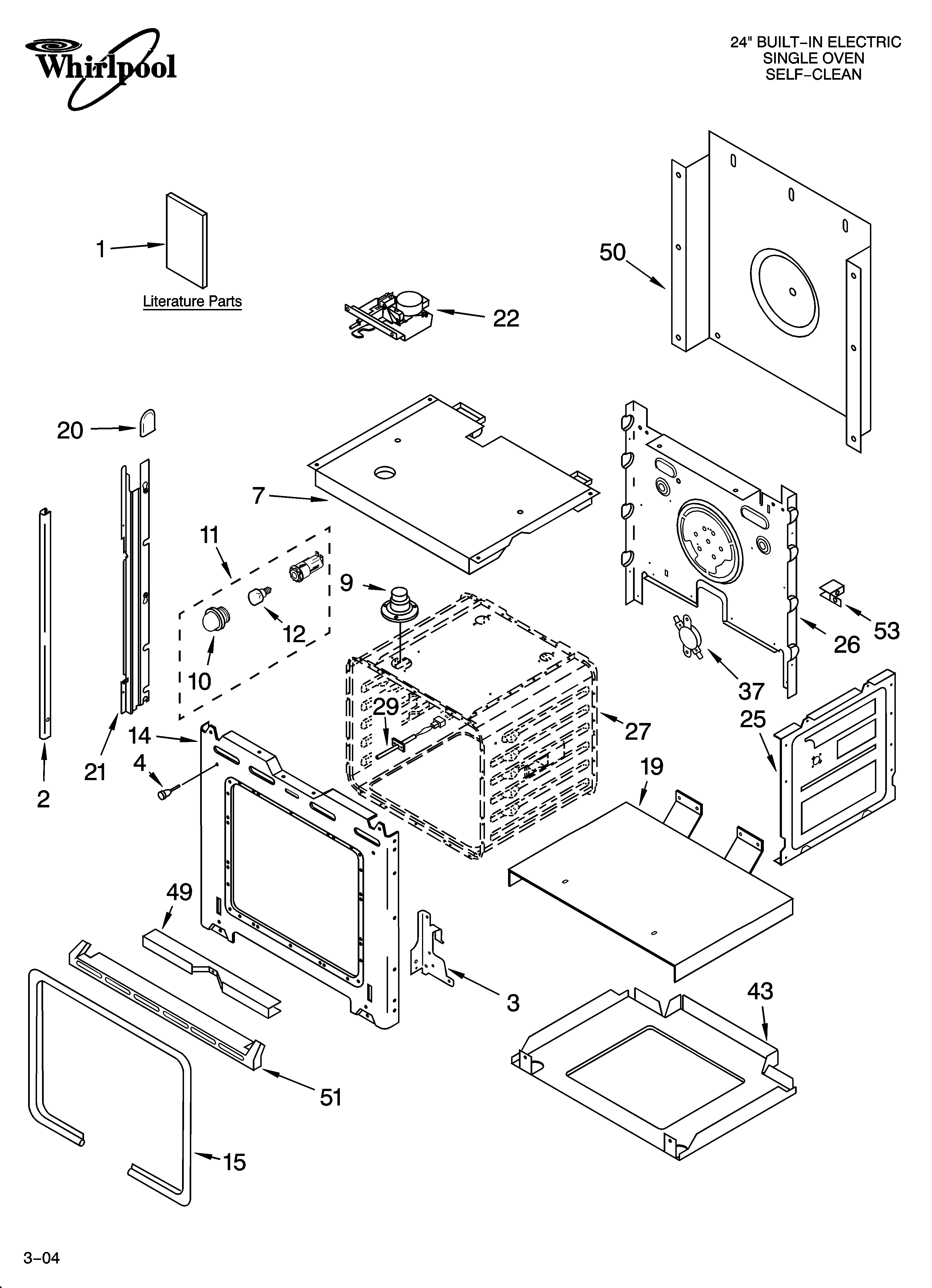 Whirlpool RBS245PDS17 oven parts diagram