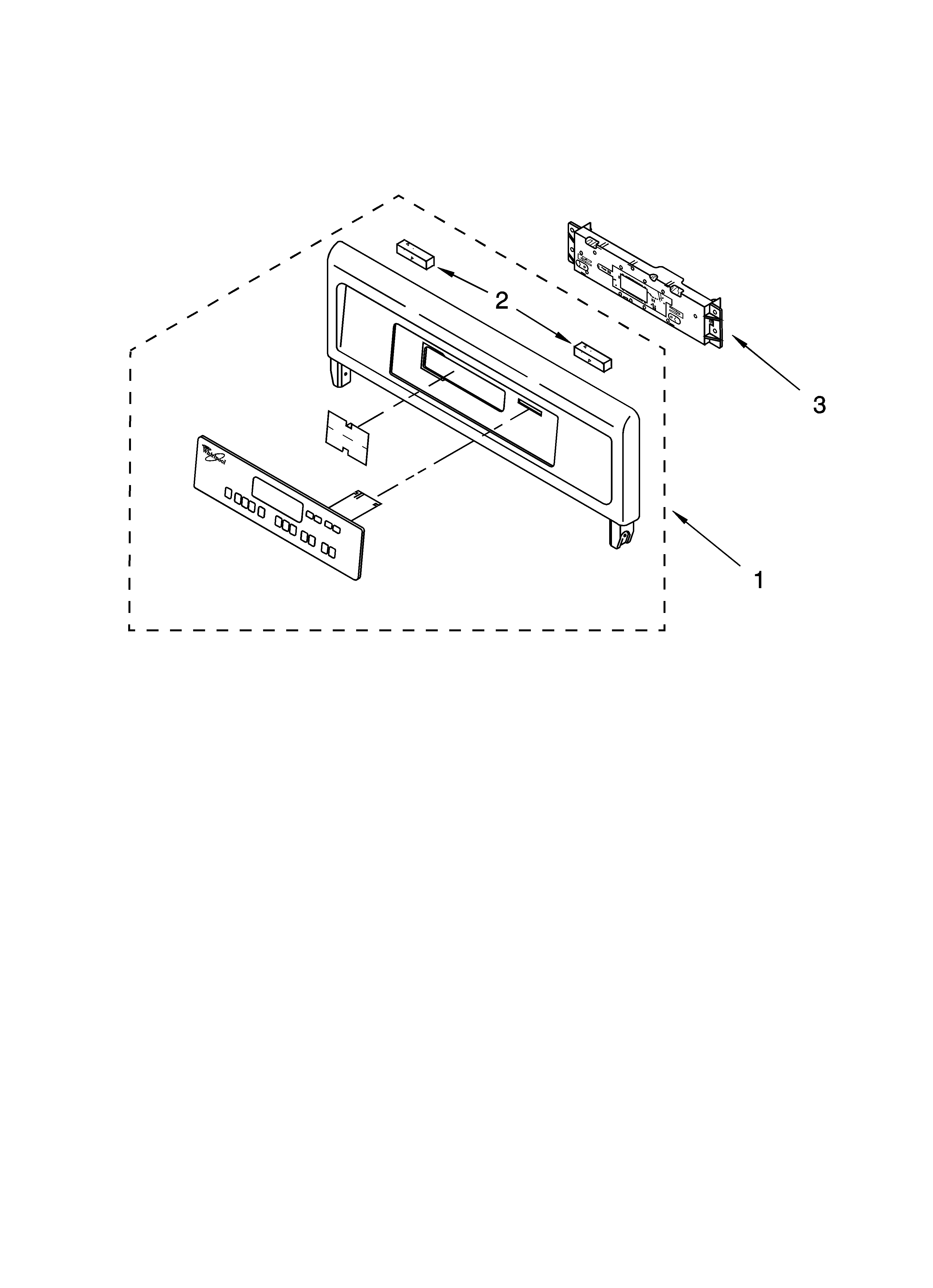 Whirlpool RBS245PDS17 control panel parts diagram