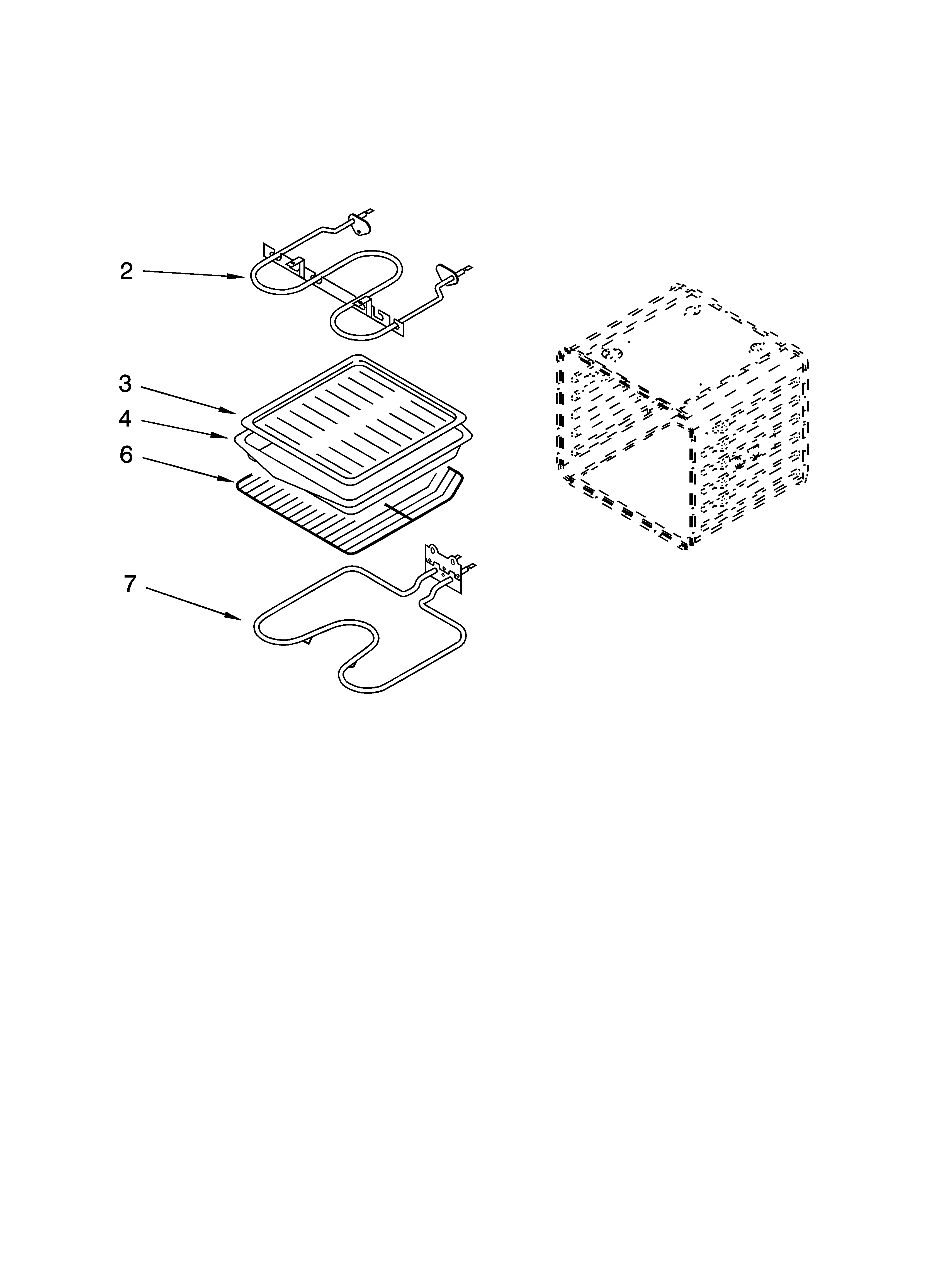 Whirlpool RBS245PDS17 internal oven parts diagram