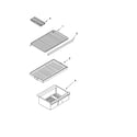 Roper RT12VKXKQ01 shelf parts, optional parts (not included) diagram