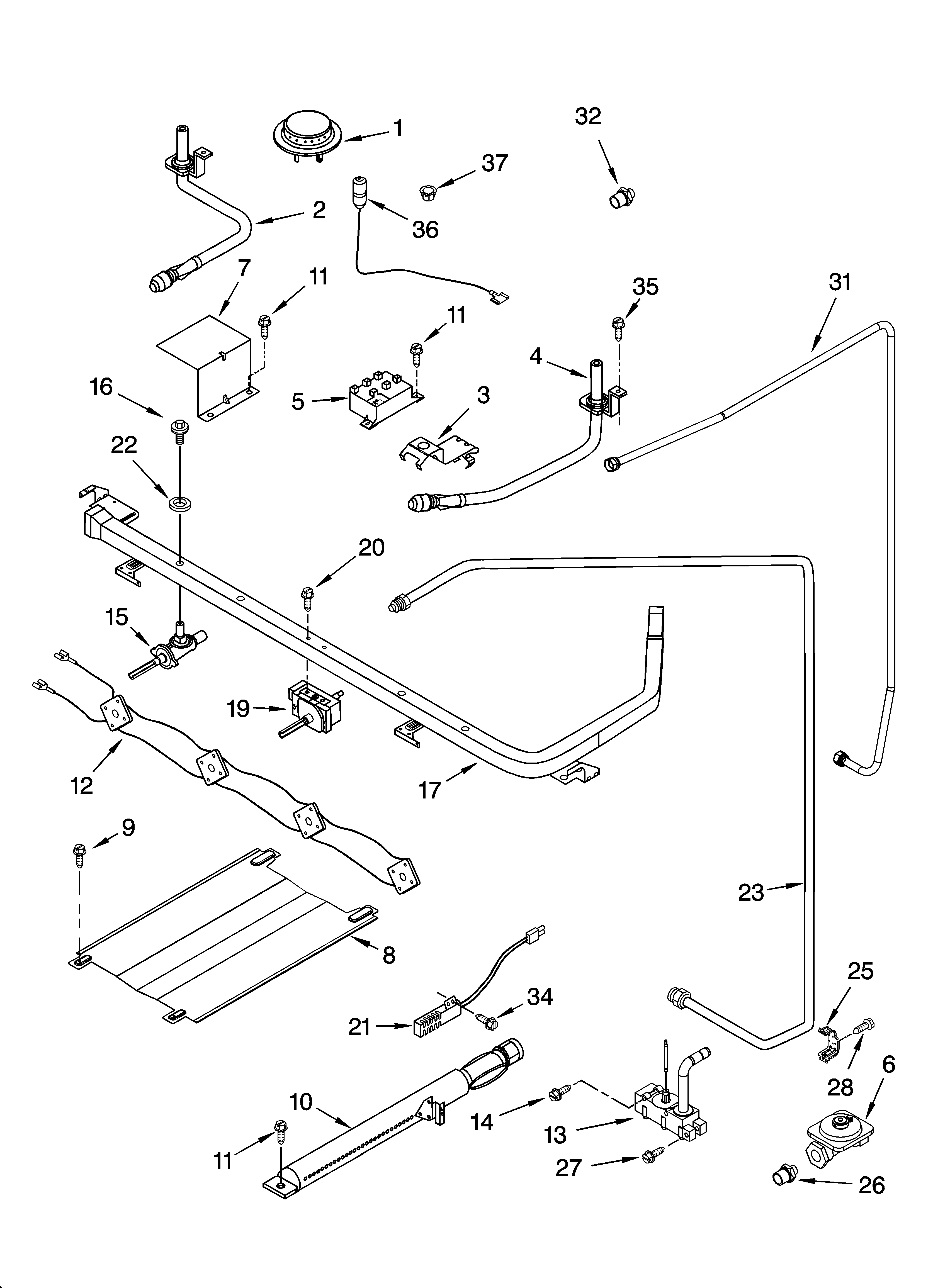 Whirlpool SF303PEPQ0 manifold parts diagram