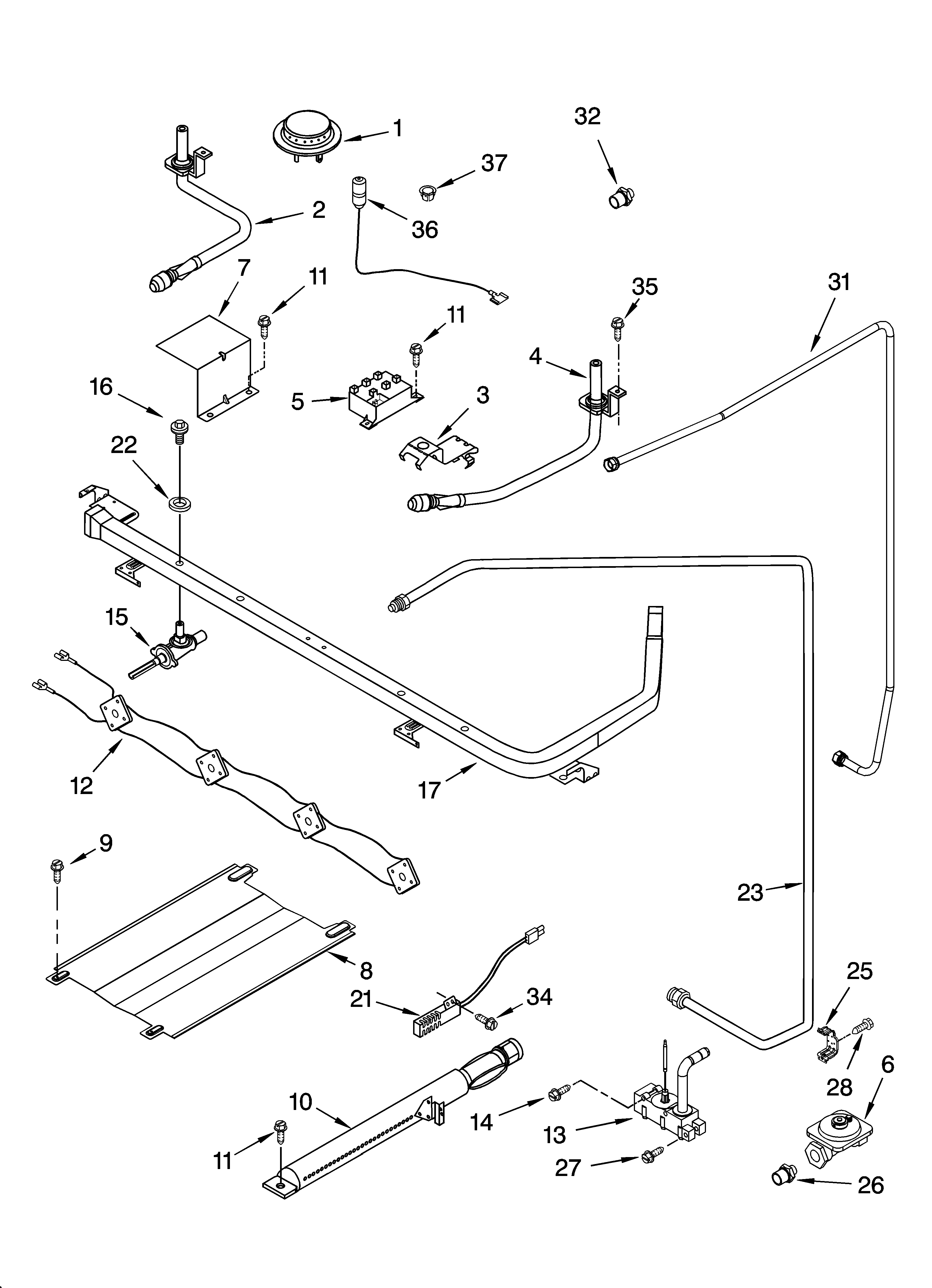 Whirlpool SF315PEPW0 manifold parts diagram