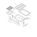 Whirlpool SF380LEMQ1 drawer & broiler parts diagram