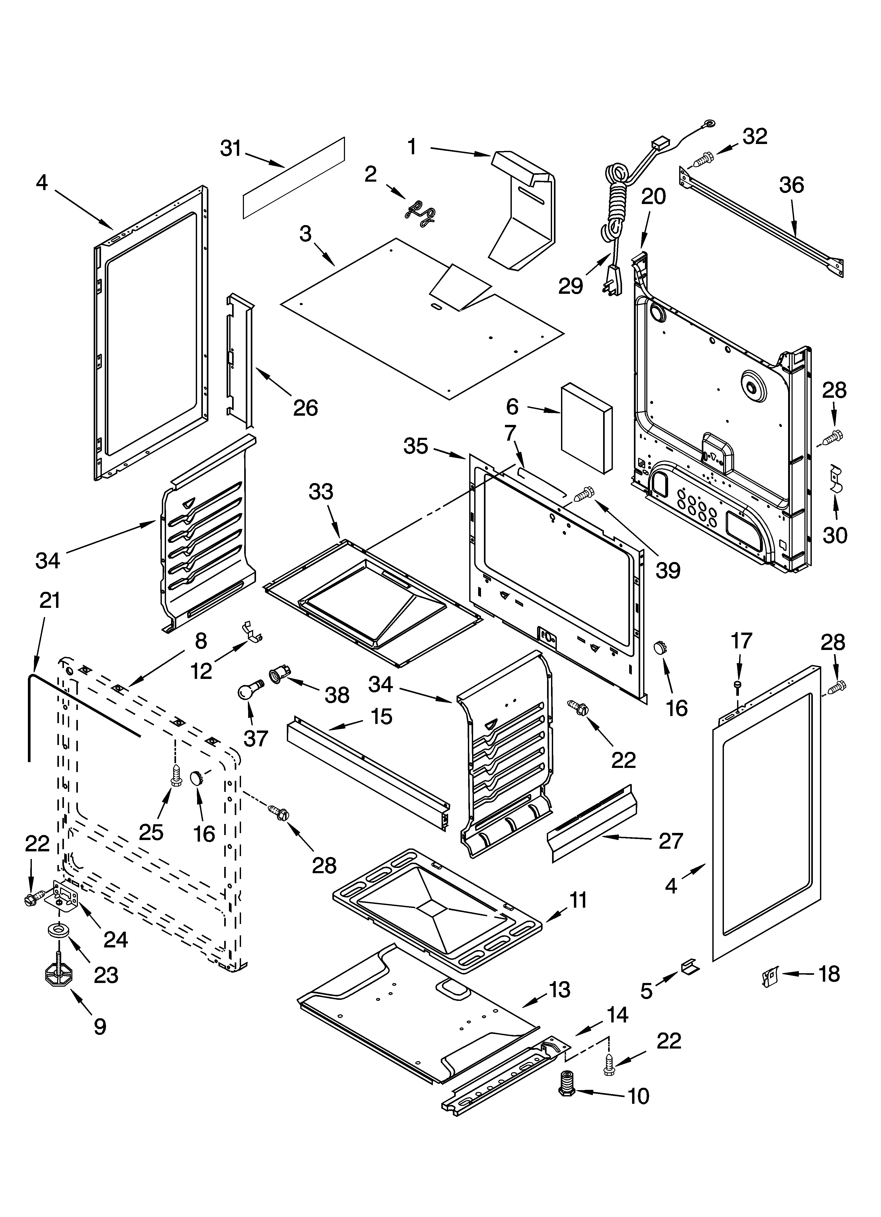 Whirlpool VSF303PEKQ2 chassis parts diagram