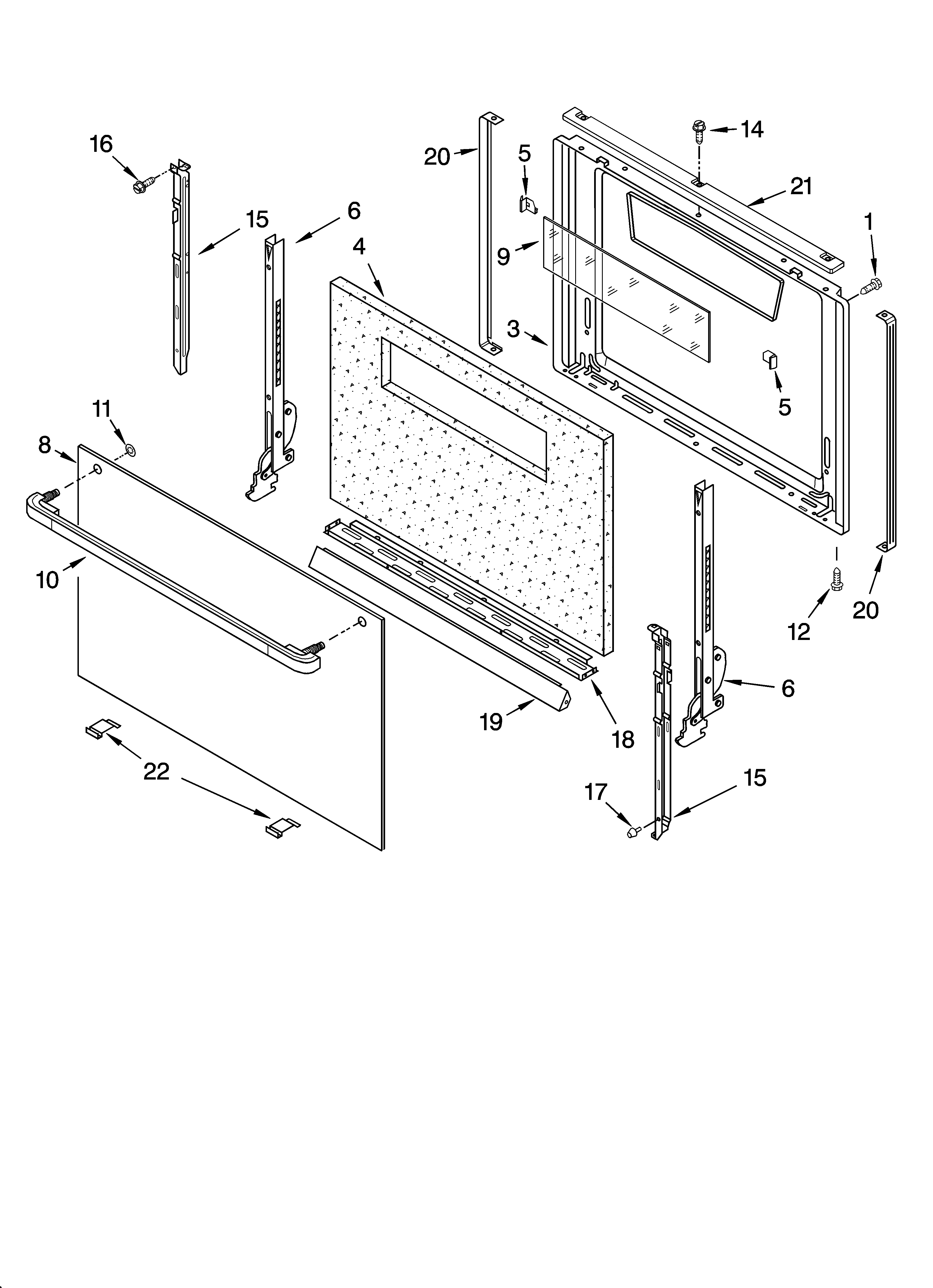 Whirlpool VSF303PEKQ2 door parts, miscellaneous parts diagram