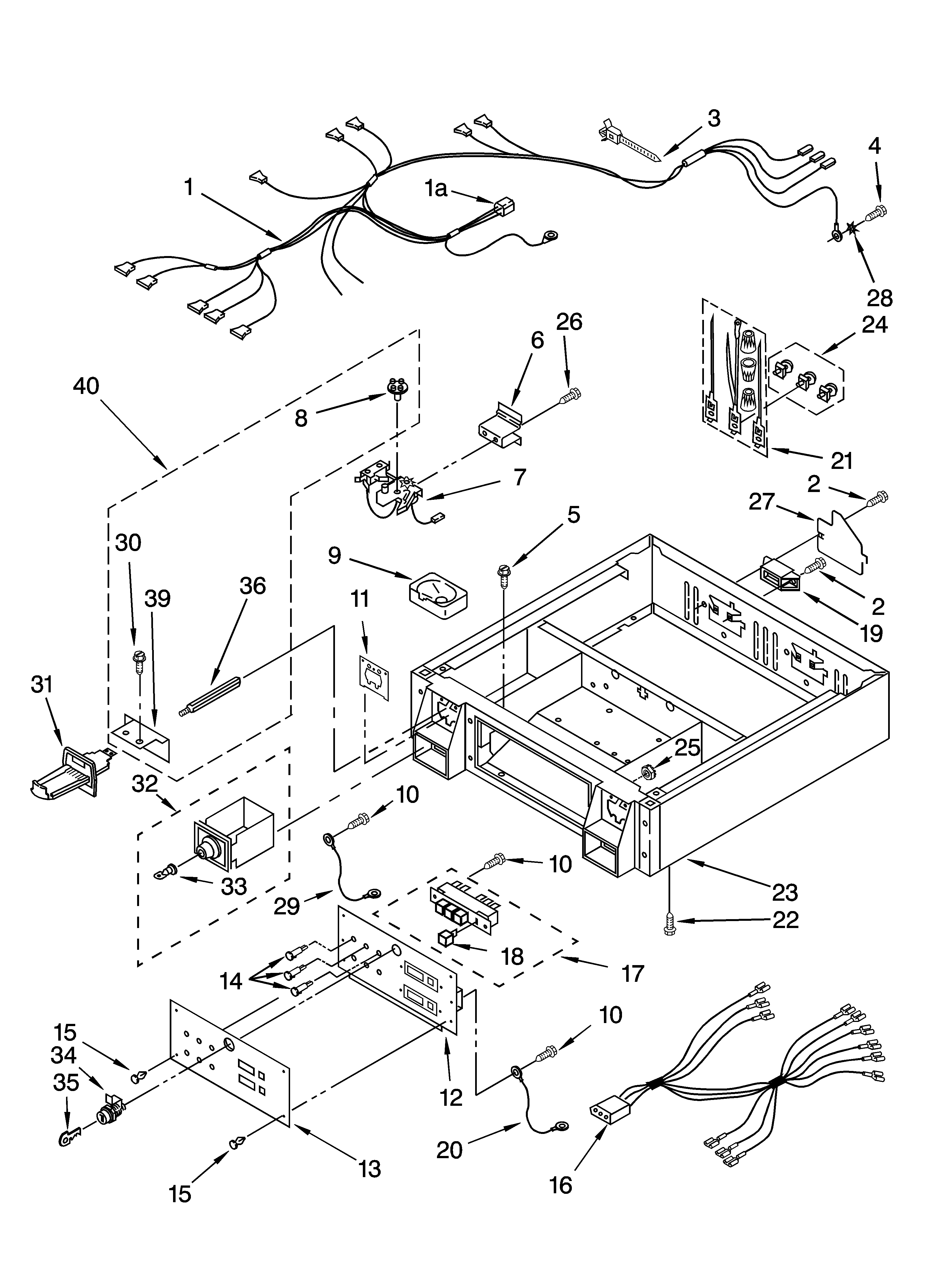 Whirlpool CSP2760KQ3 control panel and separator parts diagram