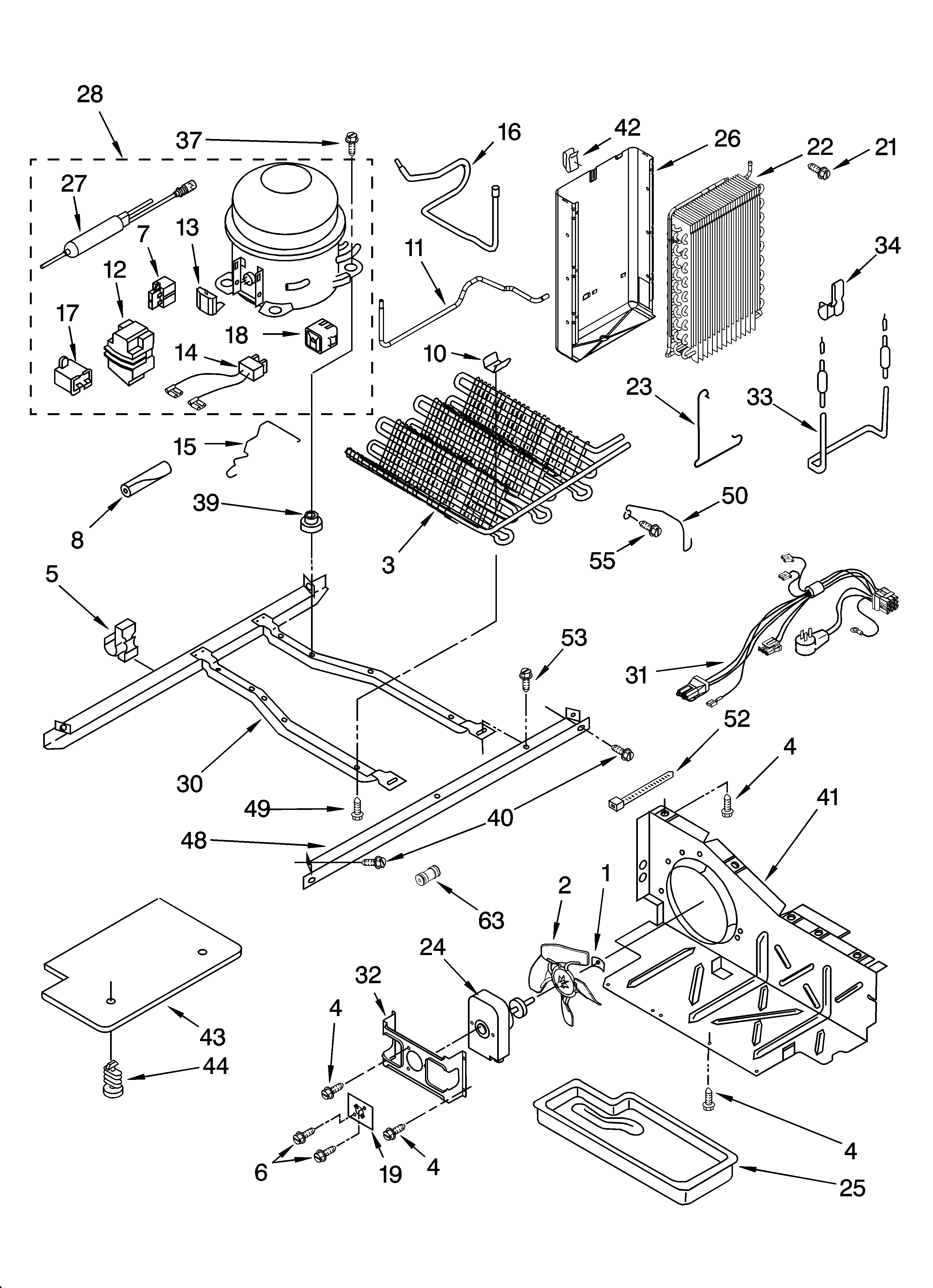 Whirlpool ED2NHEXNQ00 unit parts diagram