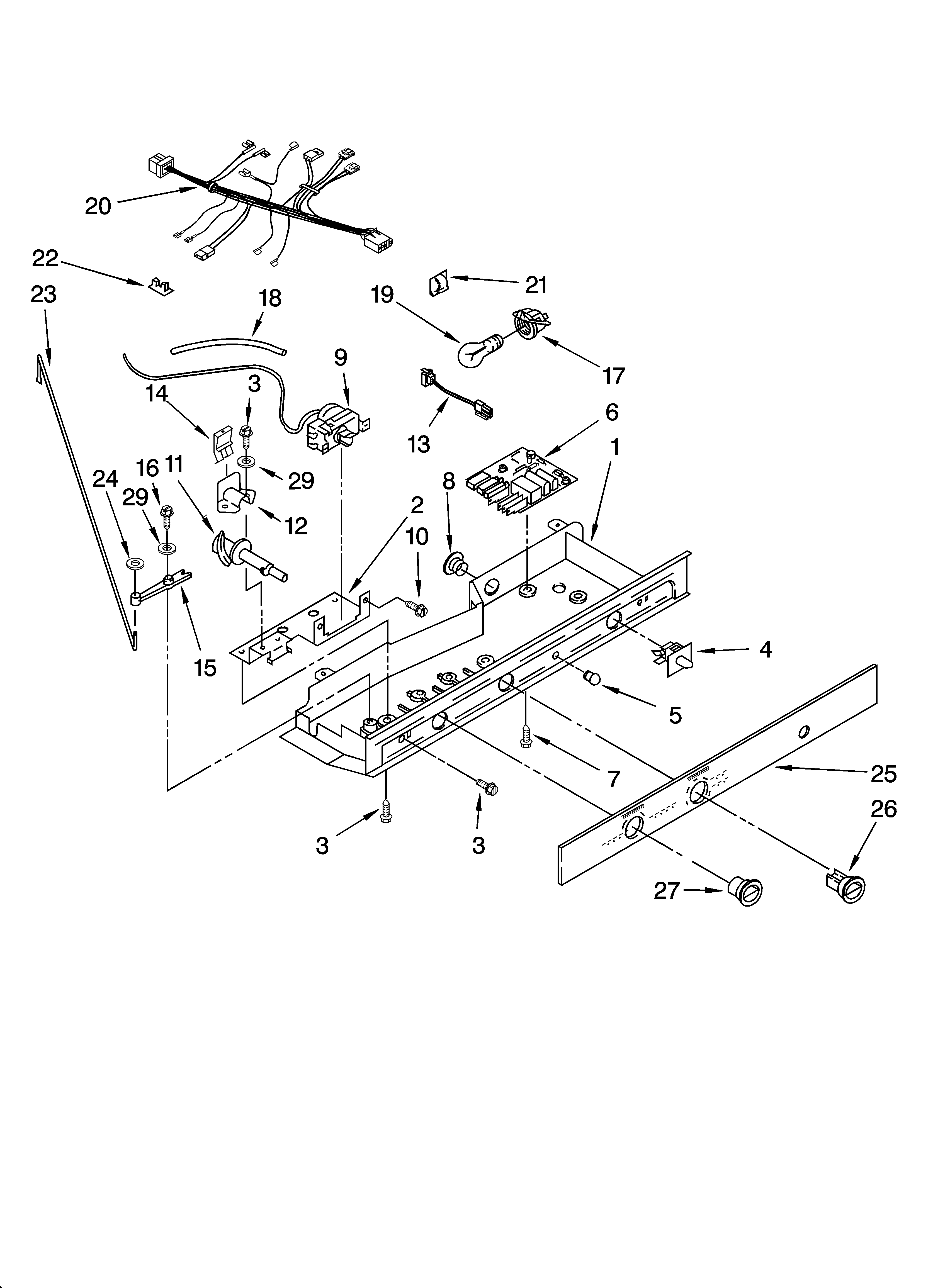 Whirlpool ED2NHEXNQ00 control parts diagram