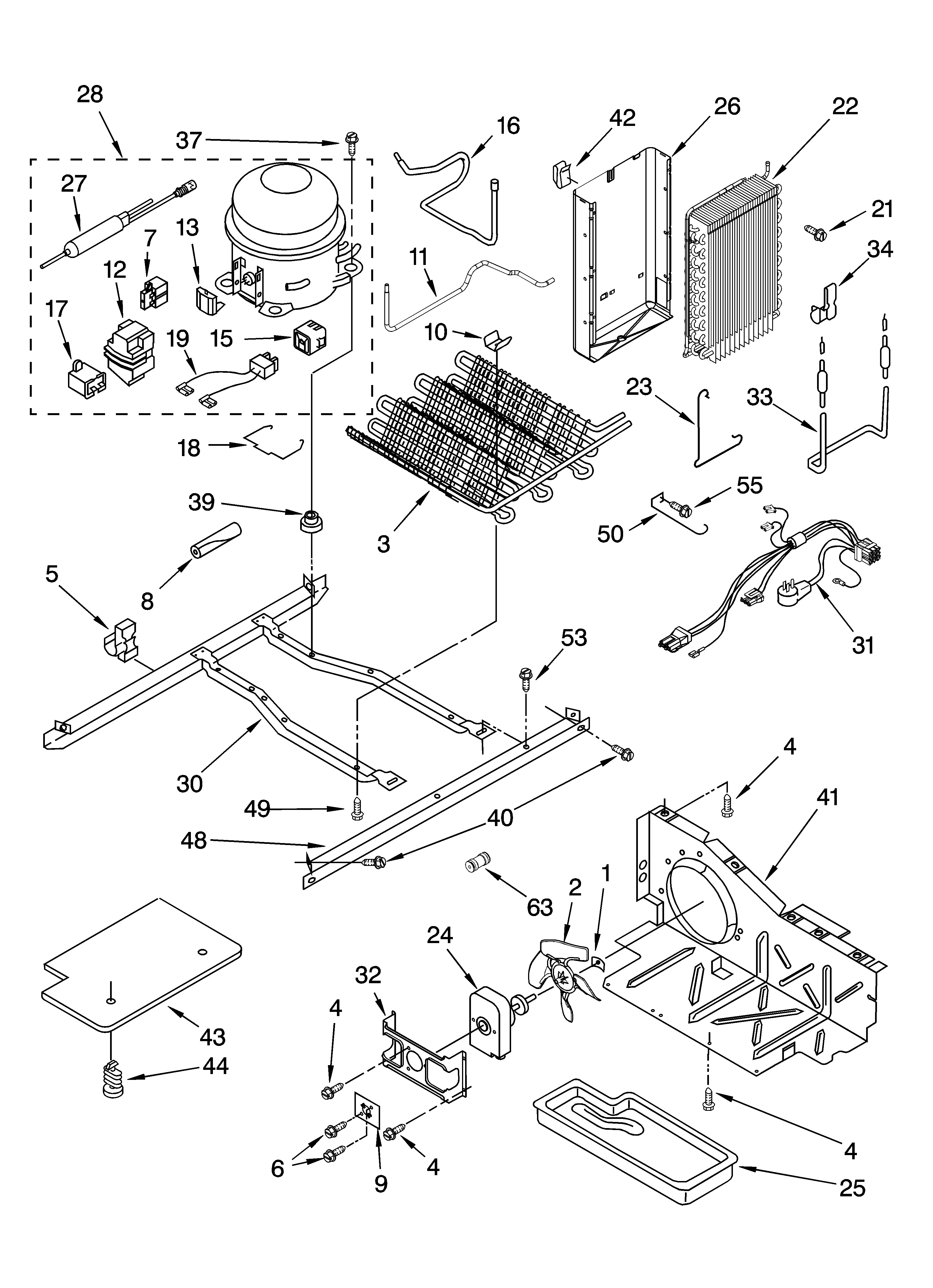 Whirlpool ED2NHGXNQ00 unit parts diagram