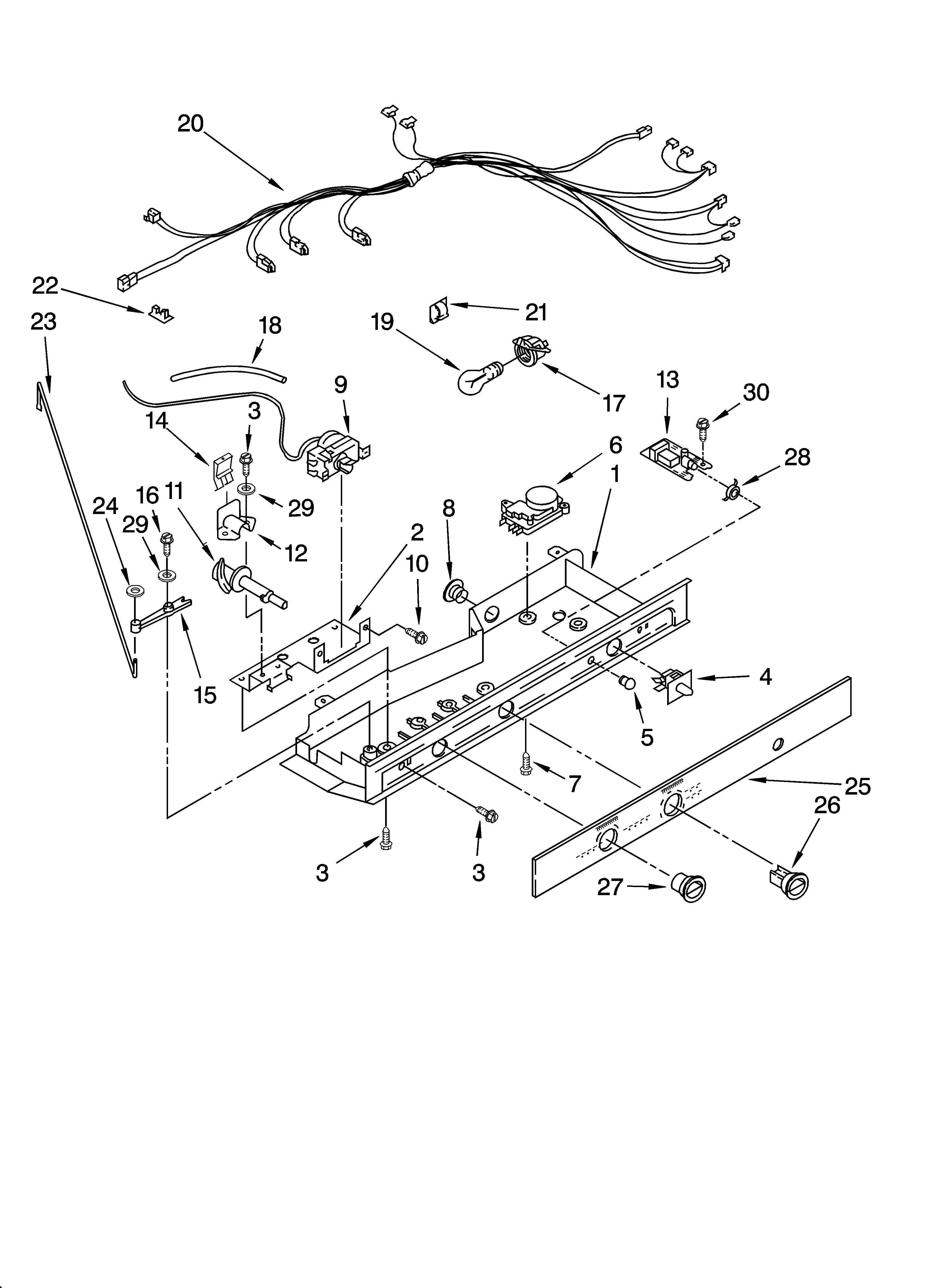 Whirlpool ED2NHGXNQ00 control parts diagram