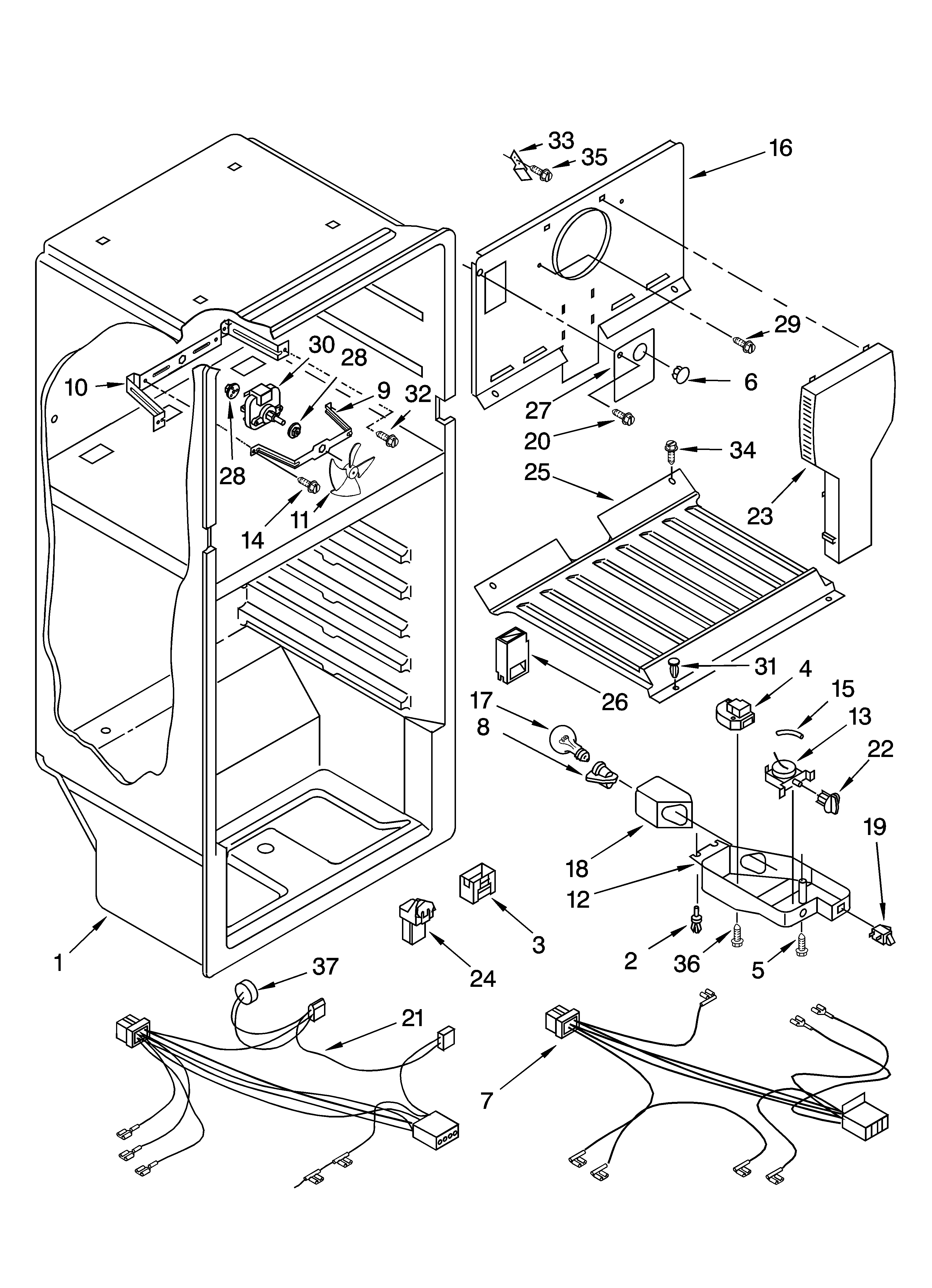 Whirlpool ET4WPKXKQ02 liner parts diagram