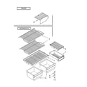 Whirlpool ET4WPKYKQ03 shelf parts, optional parts diagram