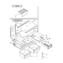 Whirlpool ET6JTKXKQ01 shelf parts, optional parts diagram
