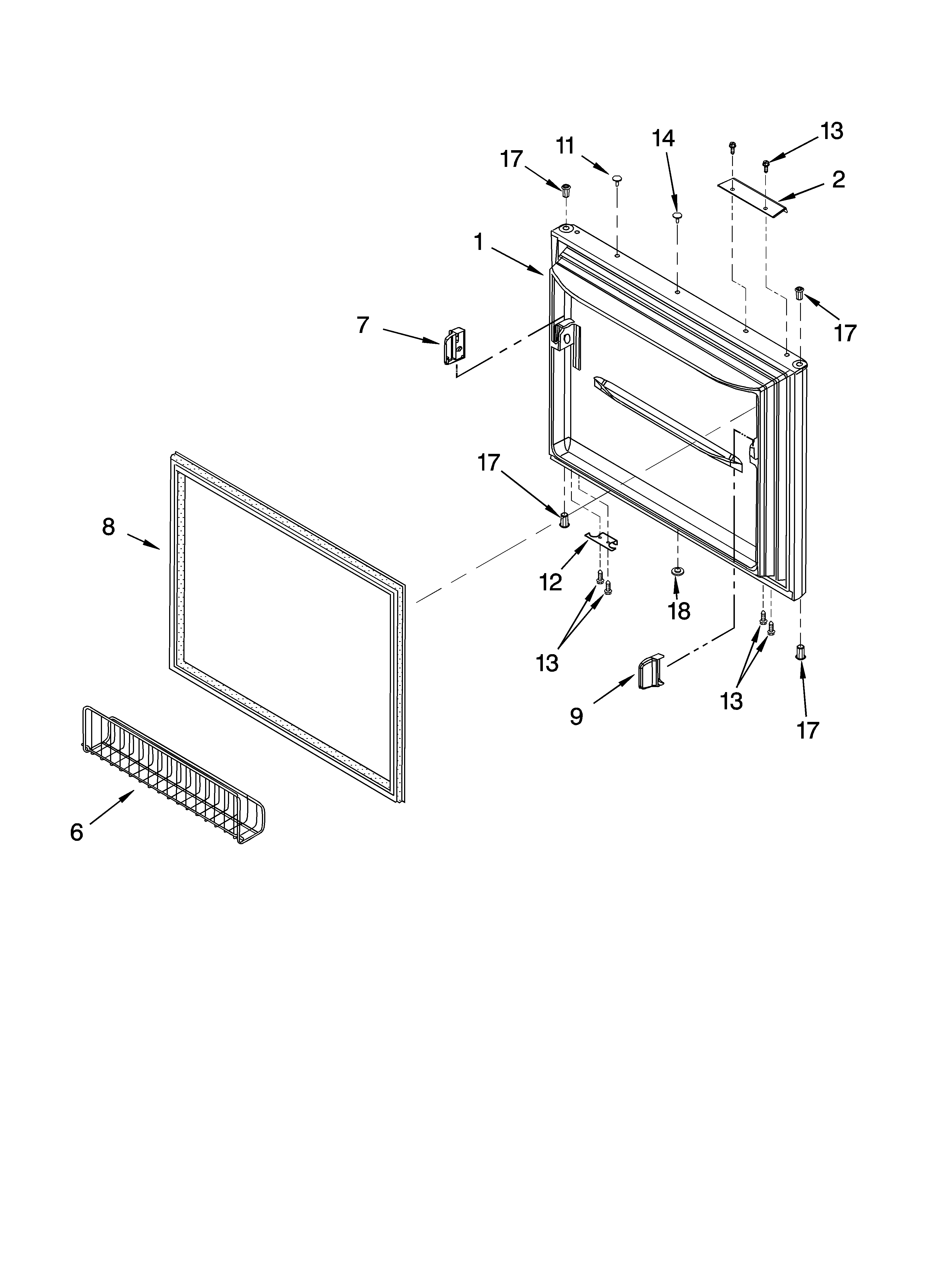 Whirlpool GB9SHKXLT01 freezer door parts diagram