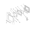 KitchenAid KEBC277KWH03 oven door parts diagram