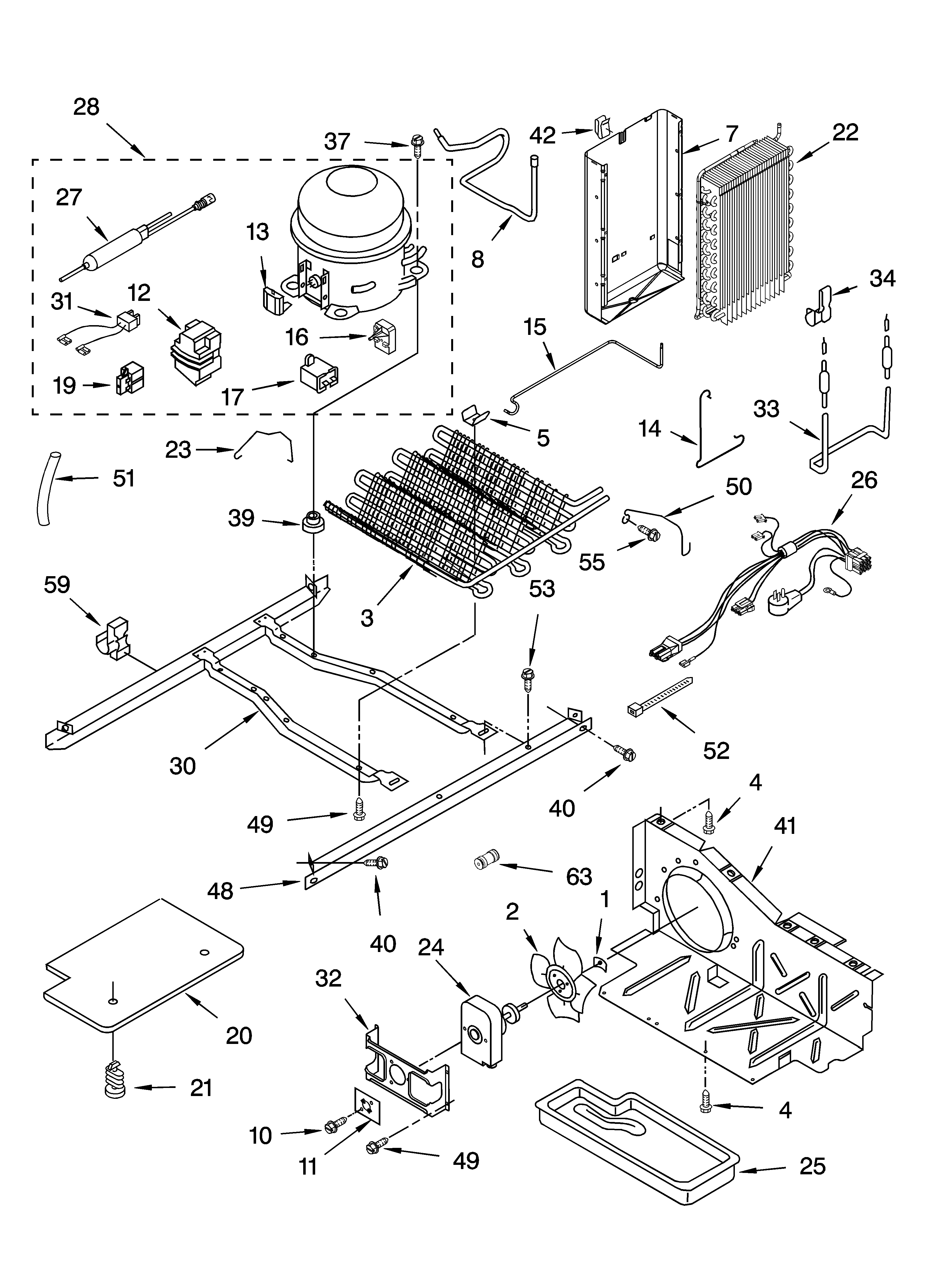 KitchenAid KSRA22CNBL00 unit parts diagram