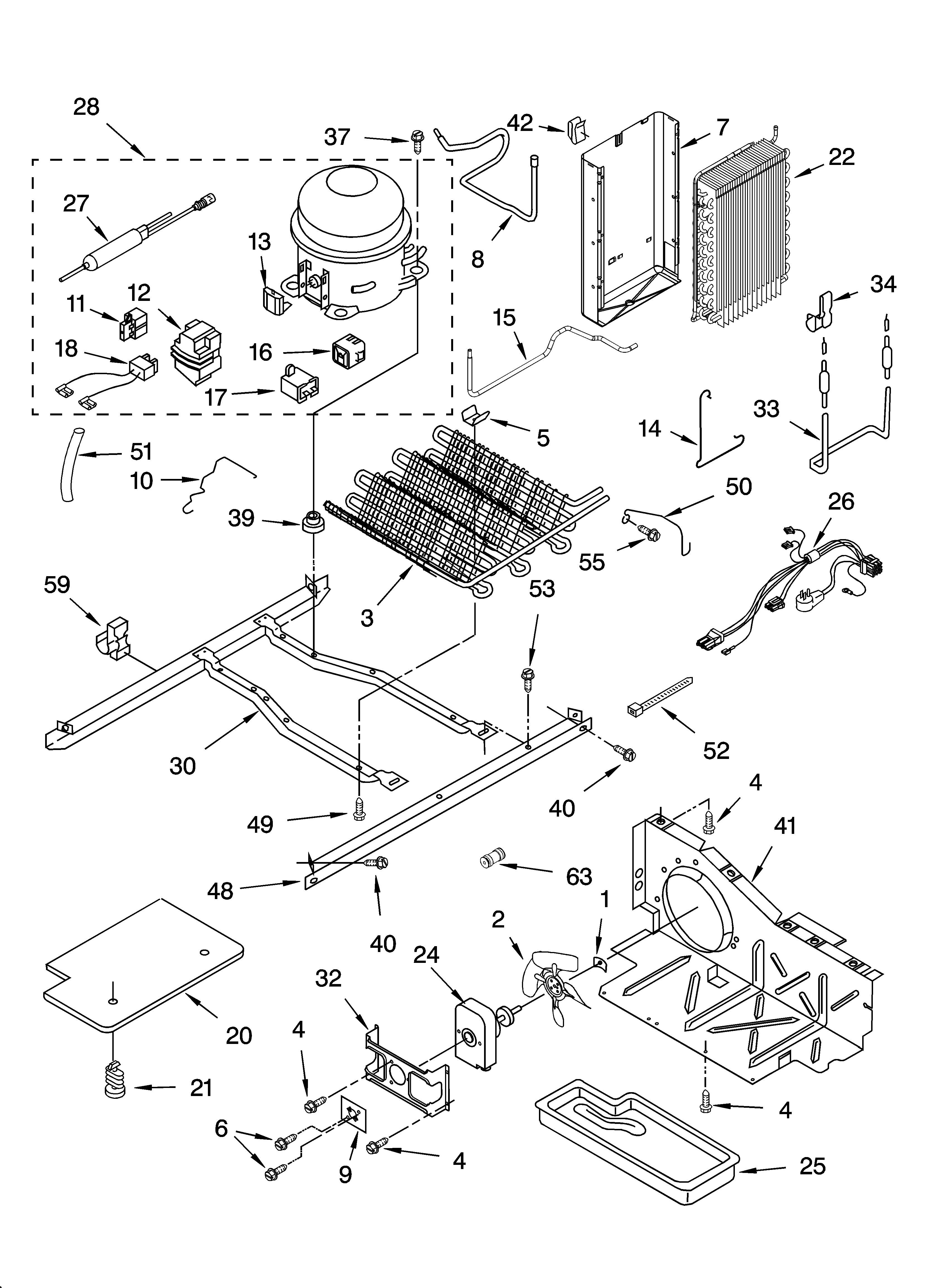 KitchenAid KSRP22FNBL00 unit parts diagram