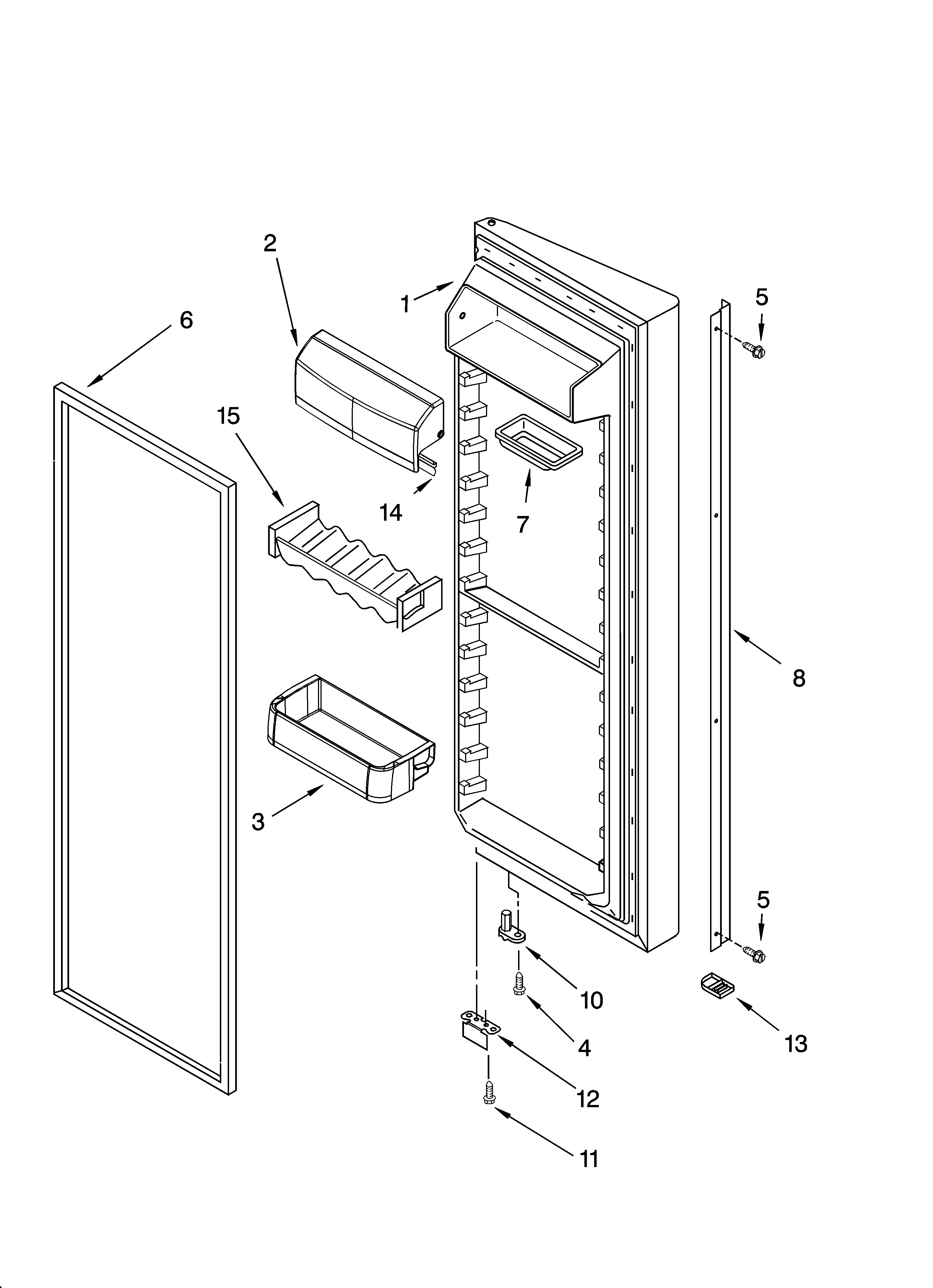 KitchenAid KSRS25CNLK00 refrigerator door parts diagram