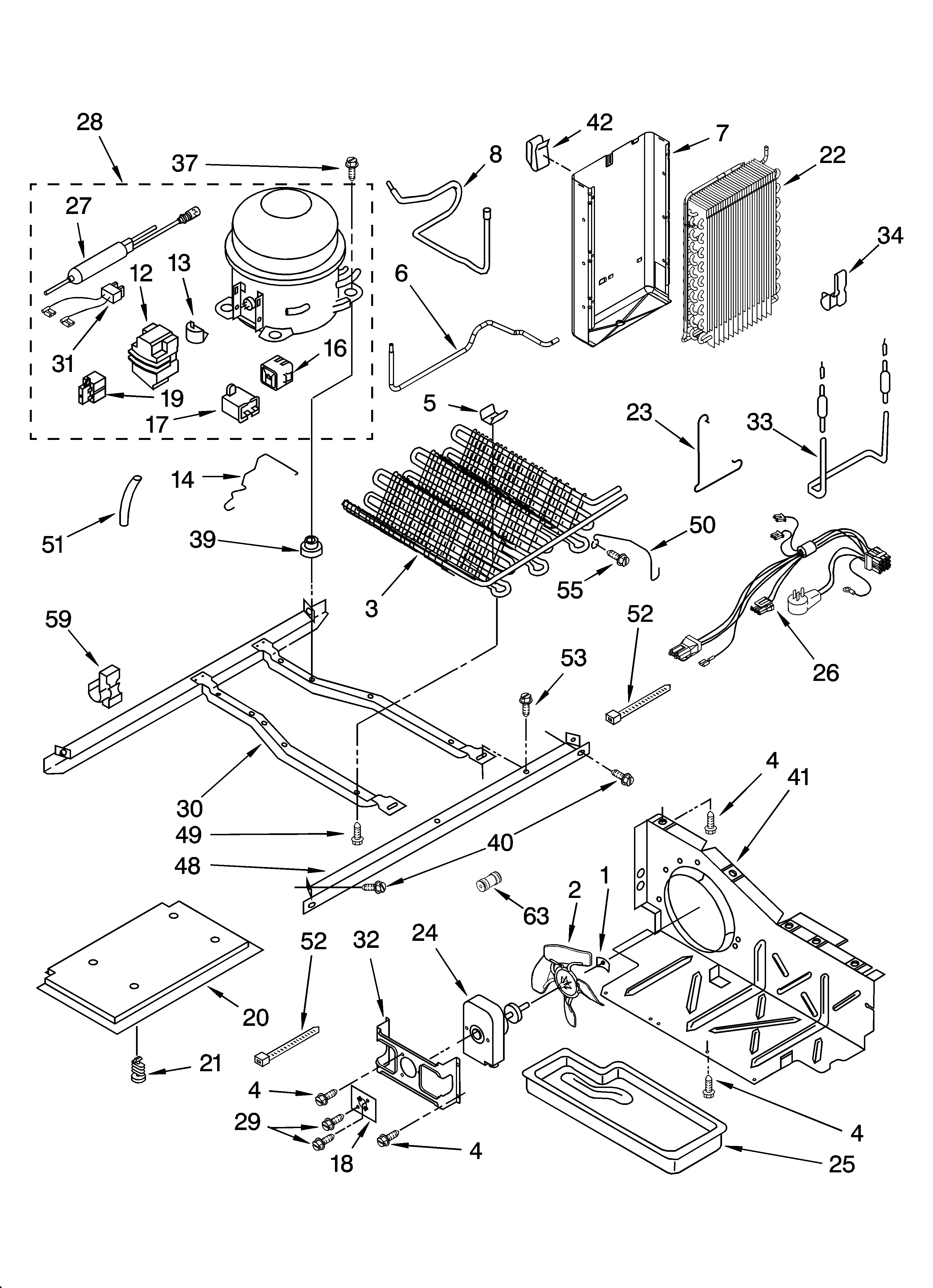 KitchenAid KSRS27CNSS00 unit parts diagram