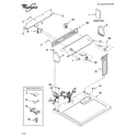 Whirlpool LER3624PQ0 top and console parts optional parts (not included) diagram