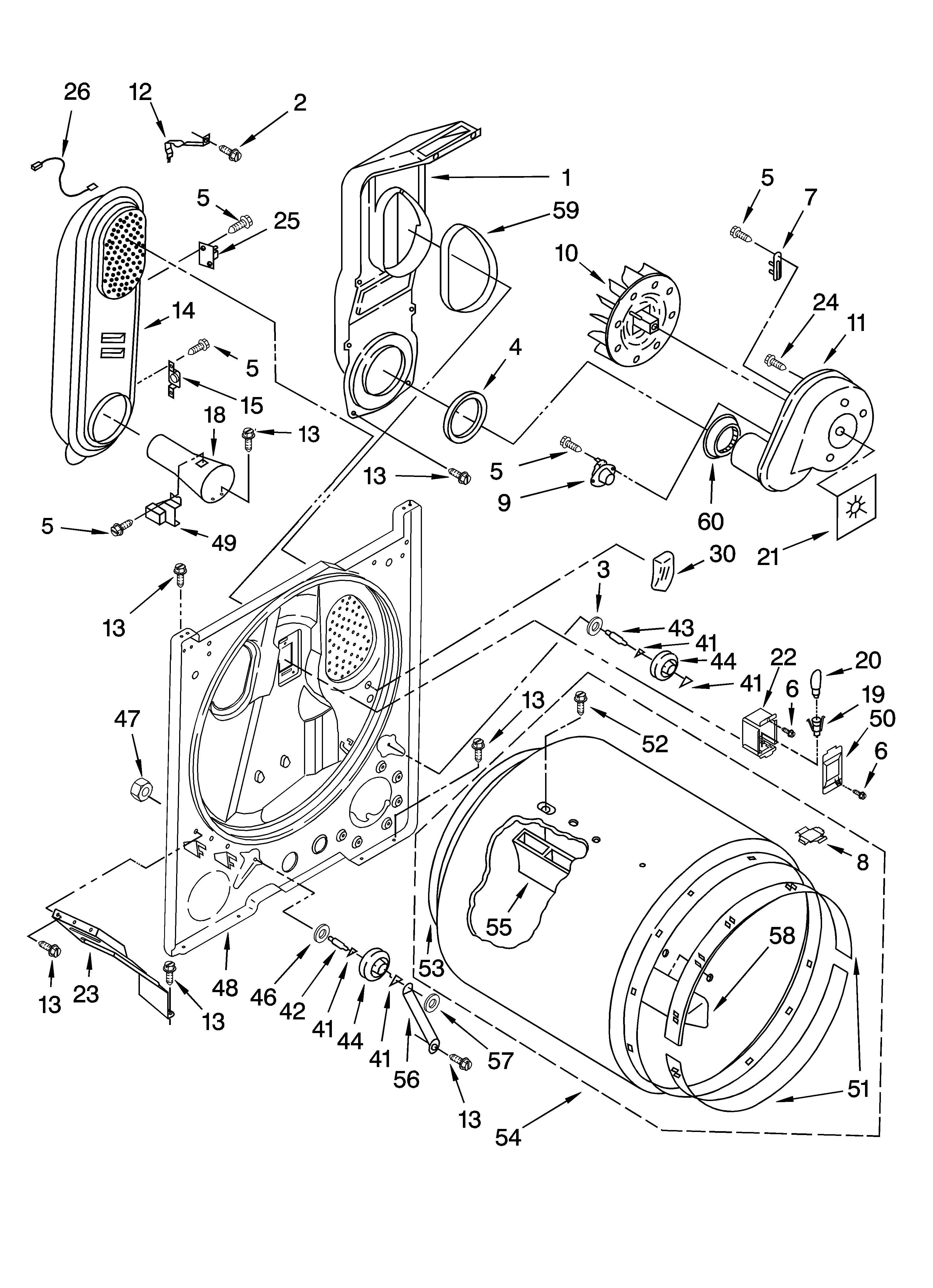 Whirlpool LGQ9857PW0 bulkhead parts diagram