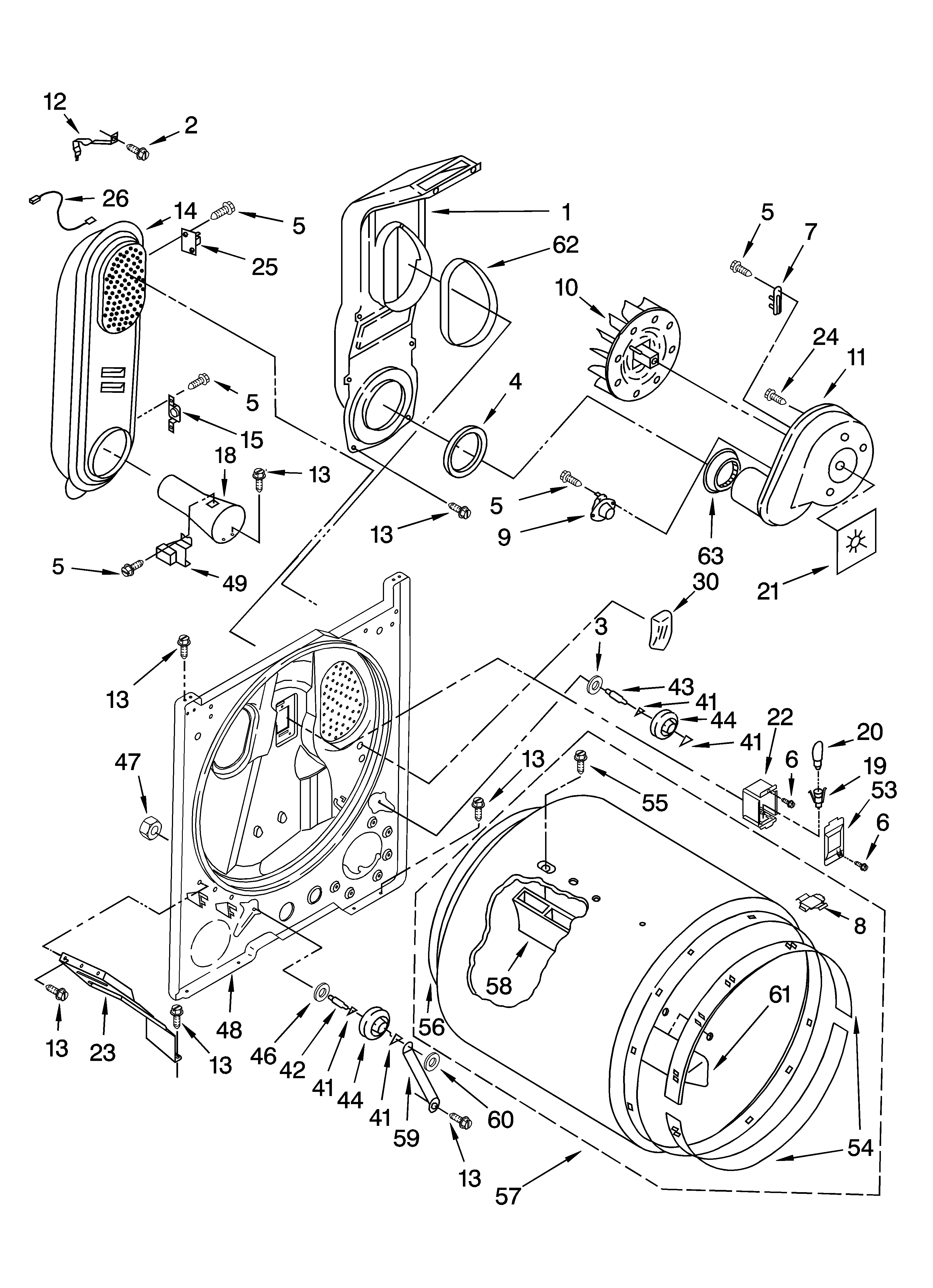 Whirlpool LGQ9858PW0 bulkhead parts diagram