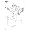 Whirlpool LSQ9030PQ0 top and cabinet parts diagram