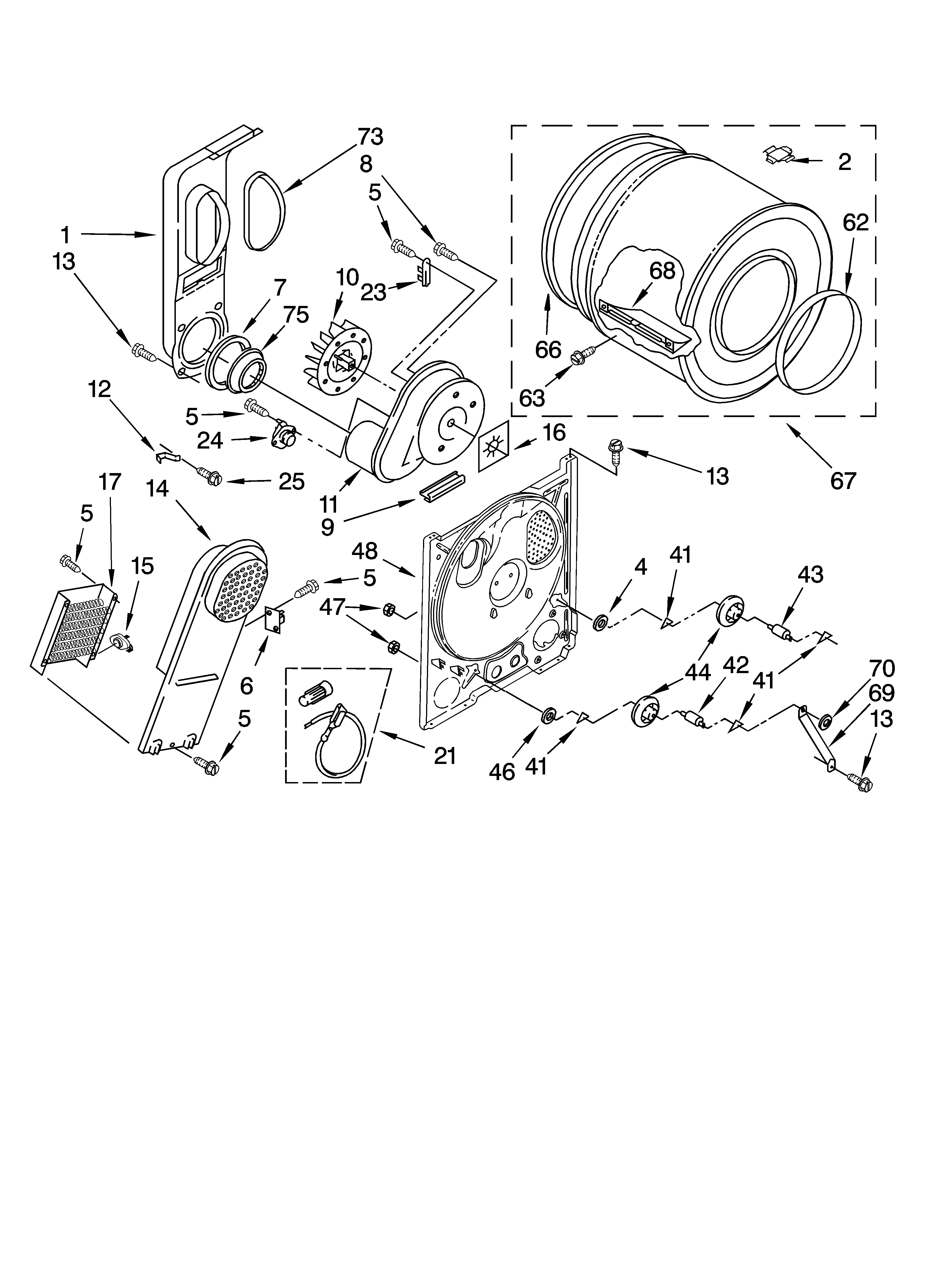 Roper REX3514PQ0 bulkhead parts diagram