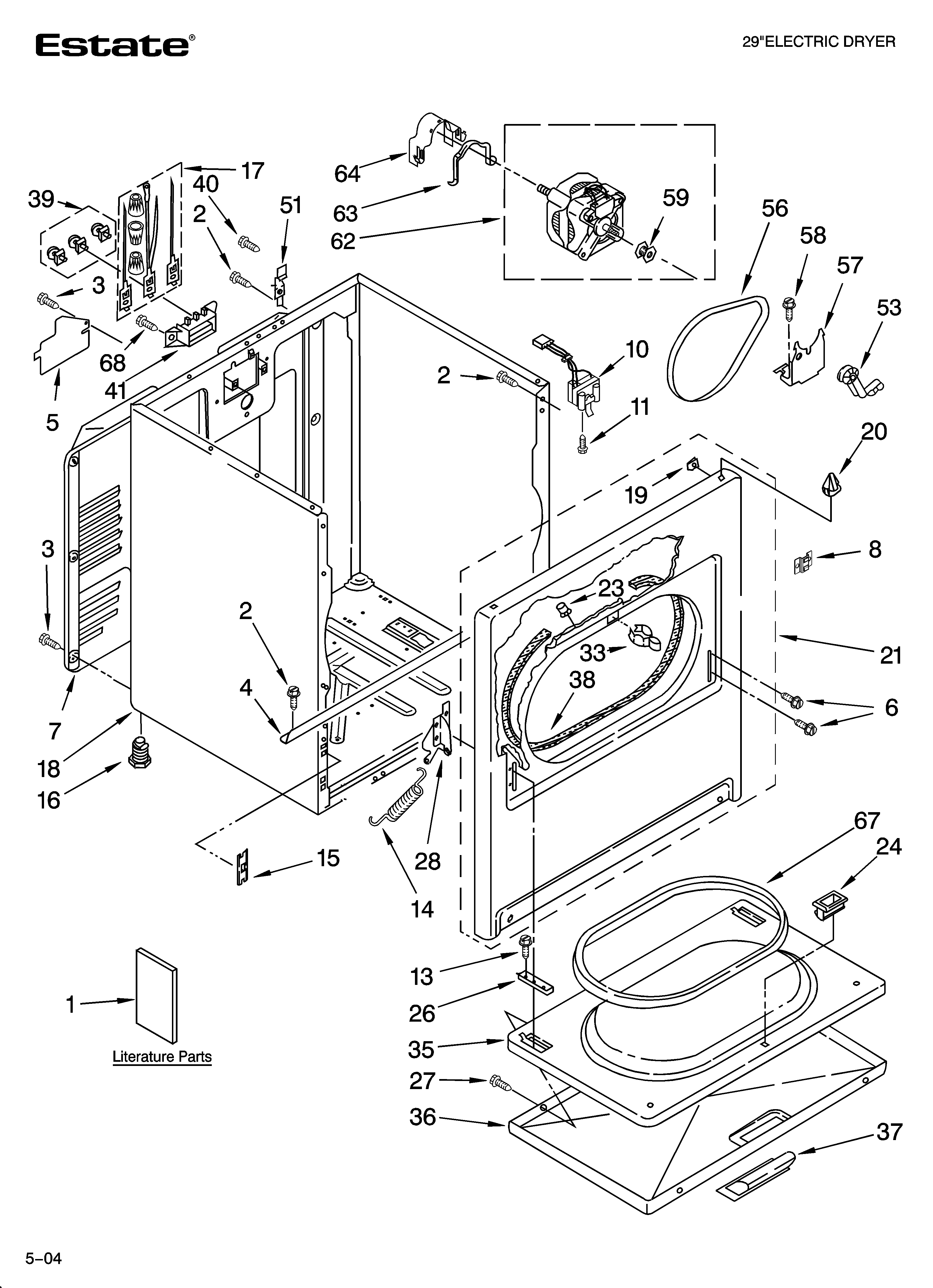 Estate TEDS840PQ0 cabinet parts diagram