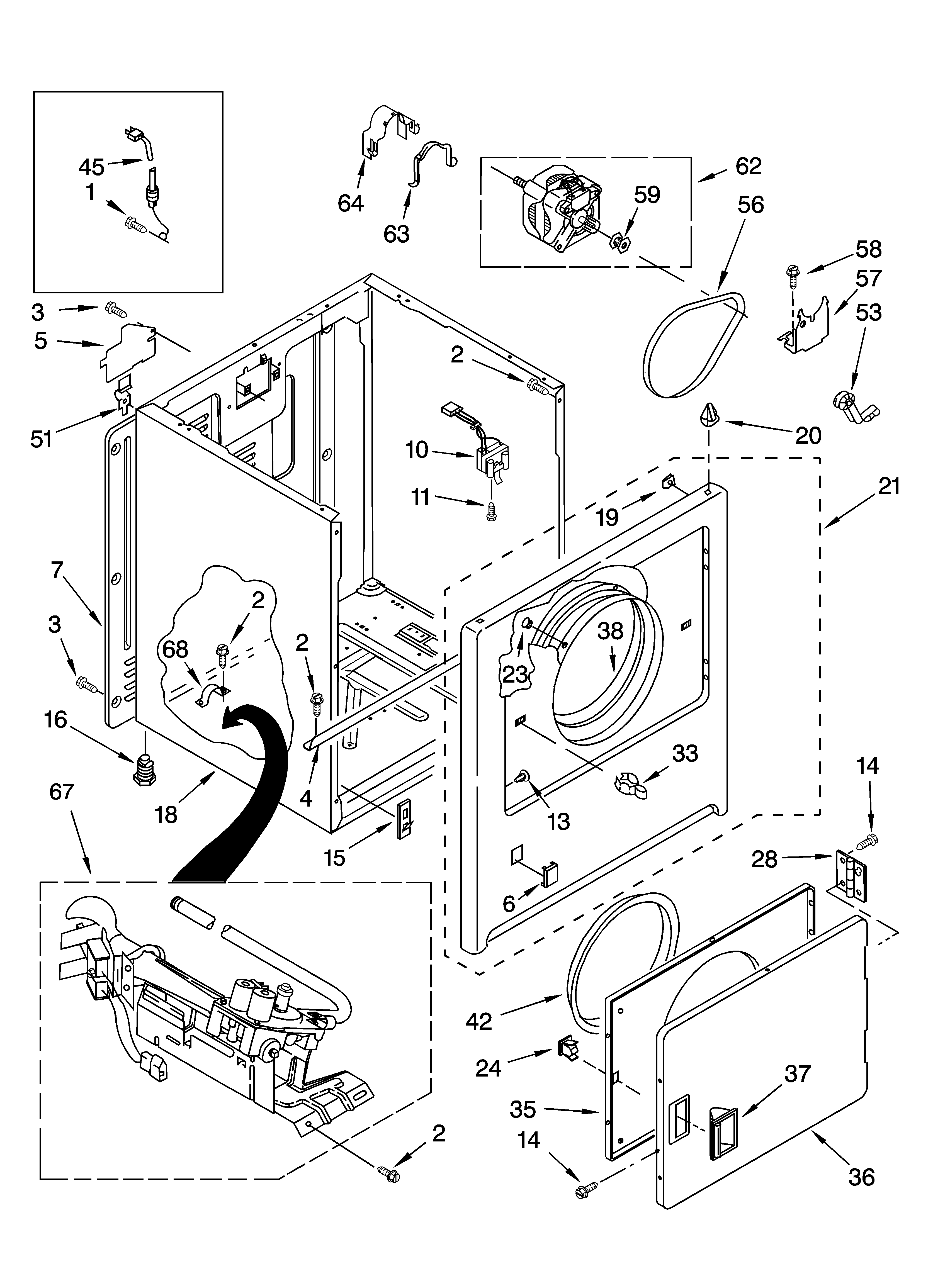 Estate TGDX640PQ0 cabinet parts diagram
