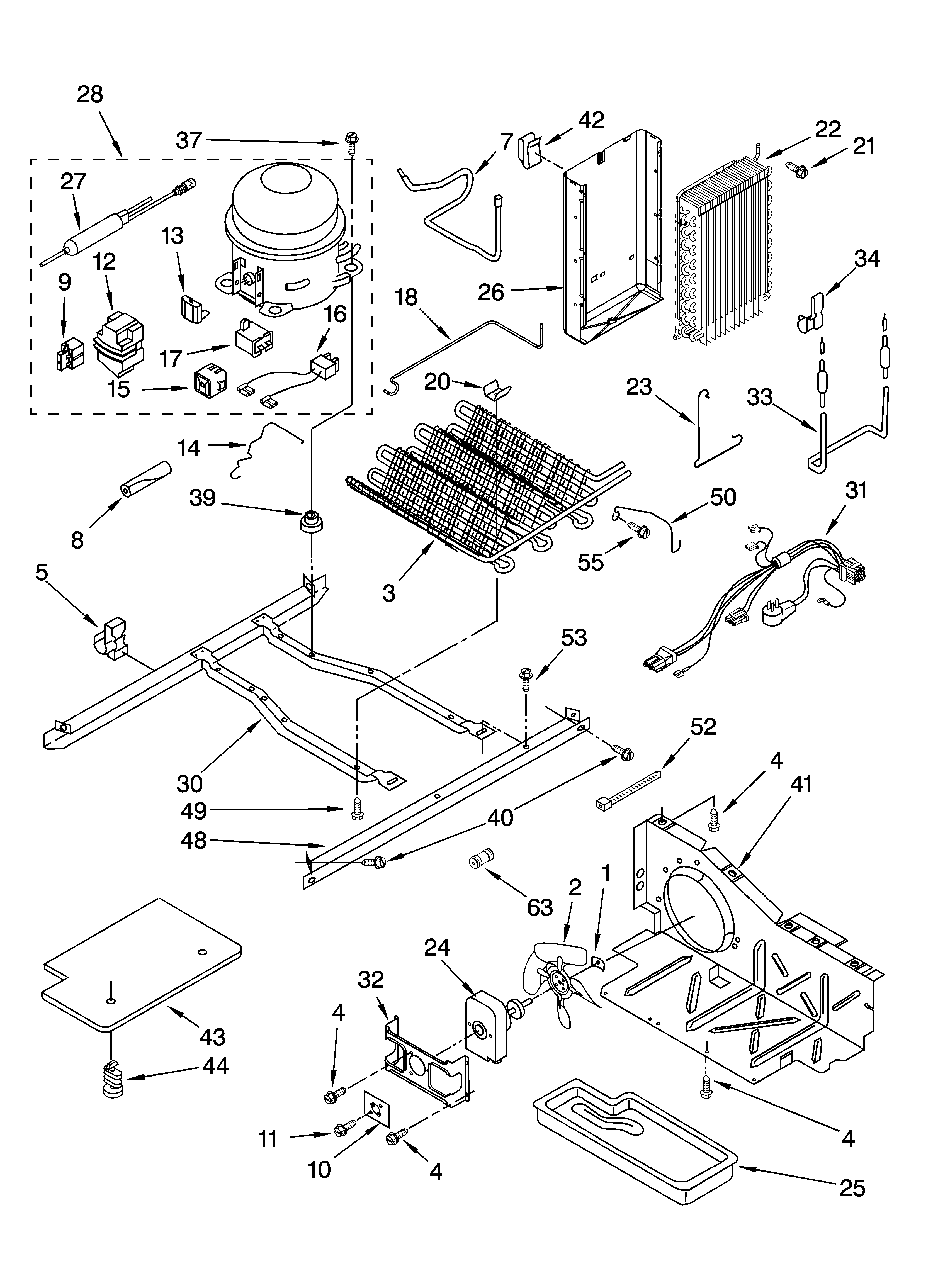 KitchenAid KSRS25PNBL00 unit parts diagram