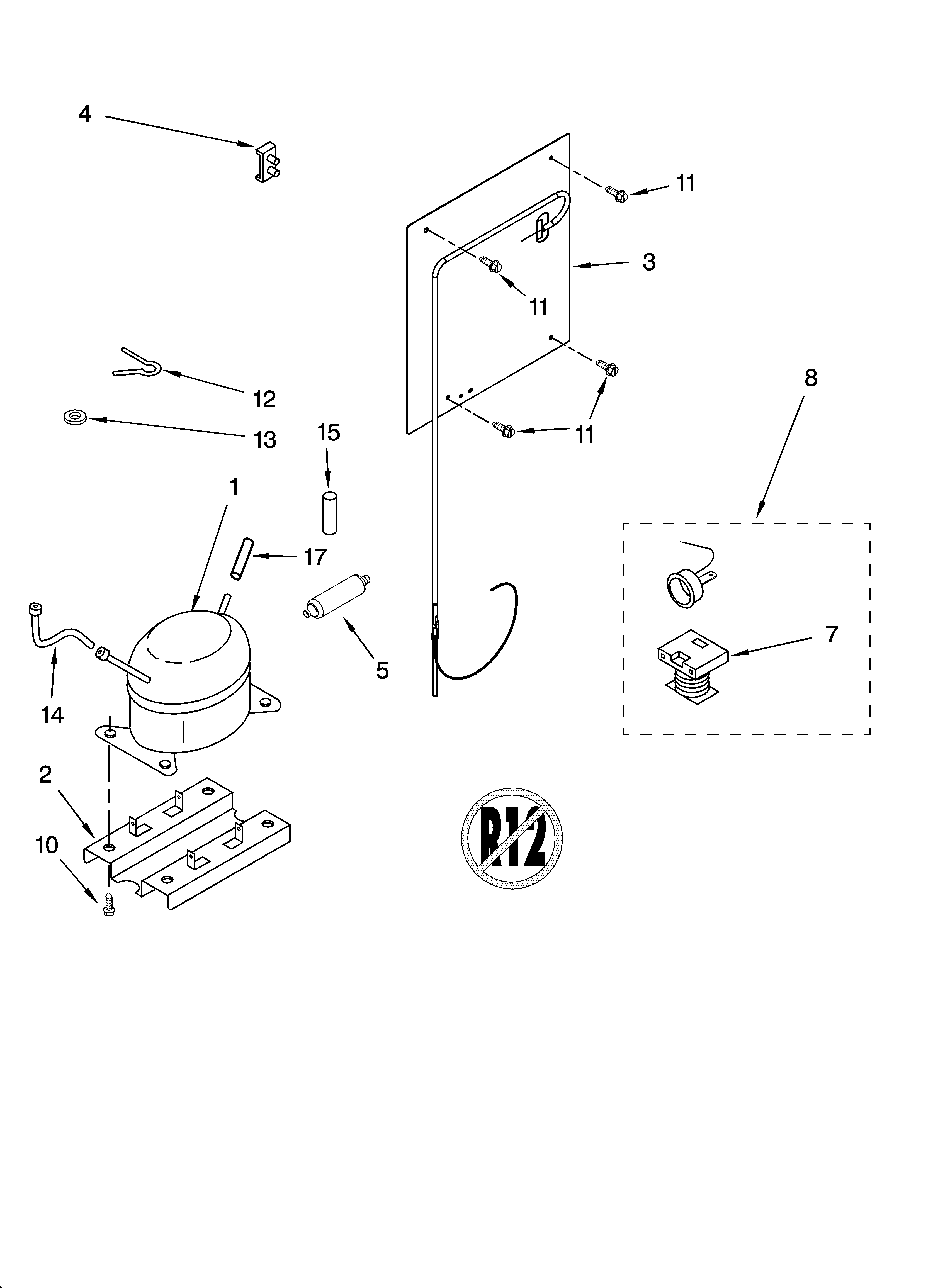 Whirlpool EL5WTRXMS00 unit parts diagram
