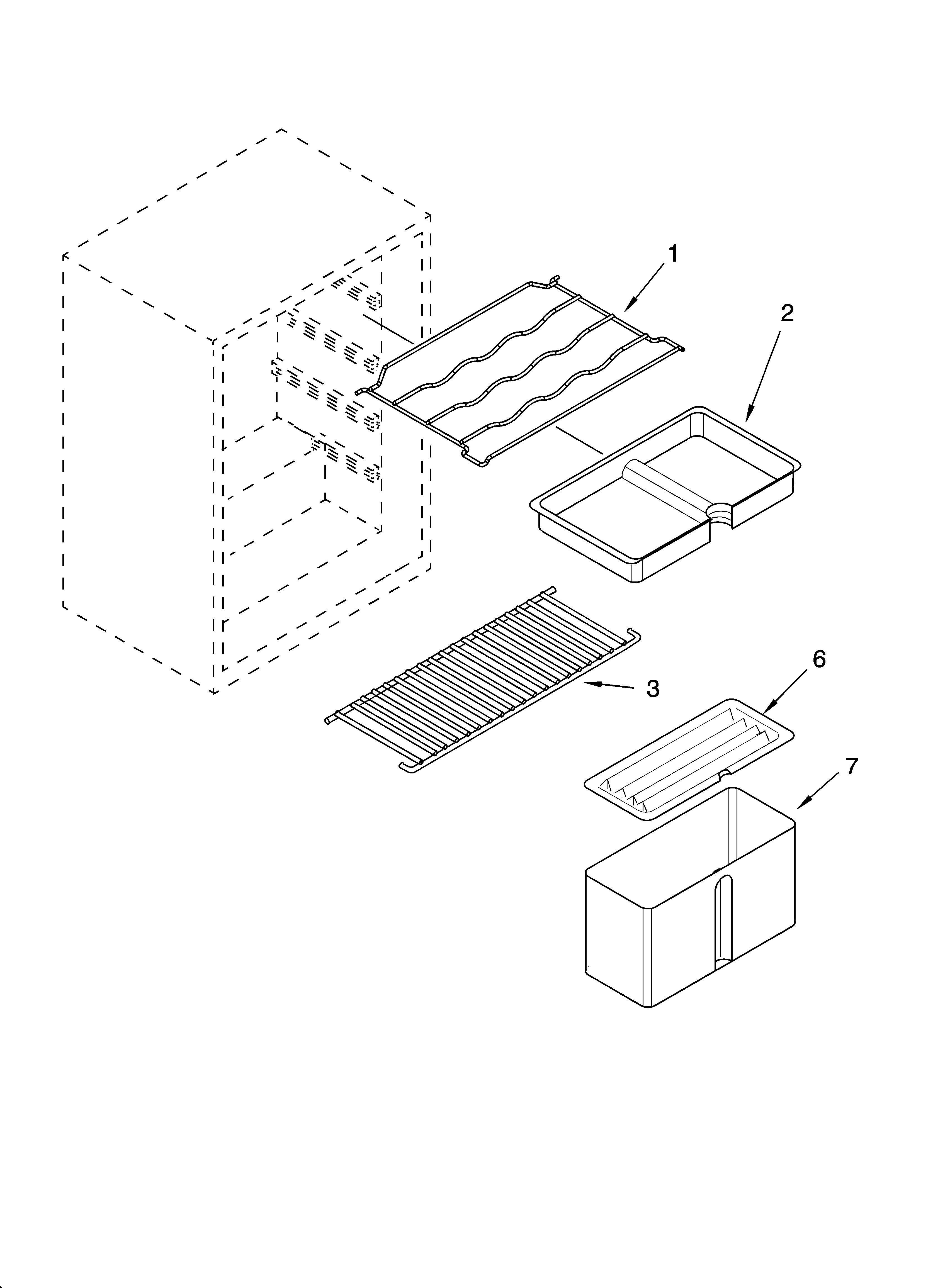 Whirlpool EL5WTRXMS00 shelf parts diagram