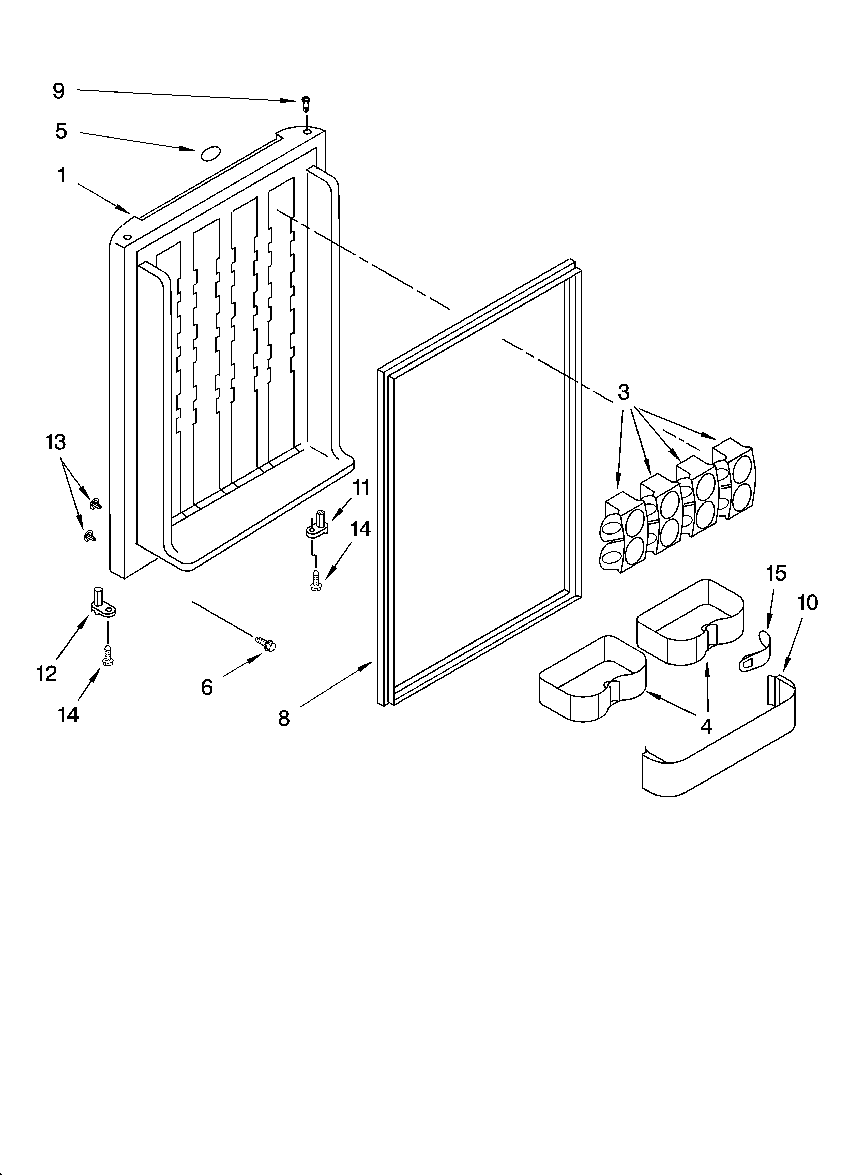 Whirlpool EL5WTRXMS00 door parts diagram