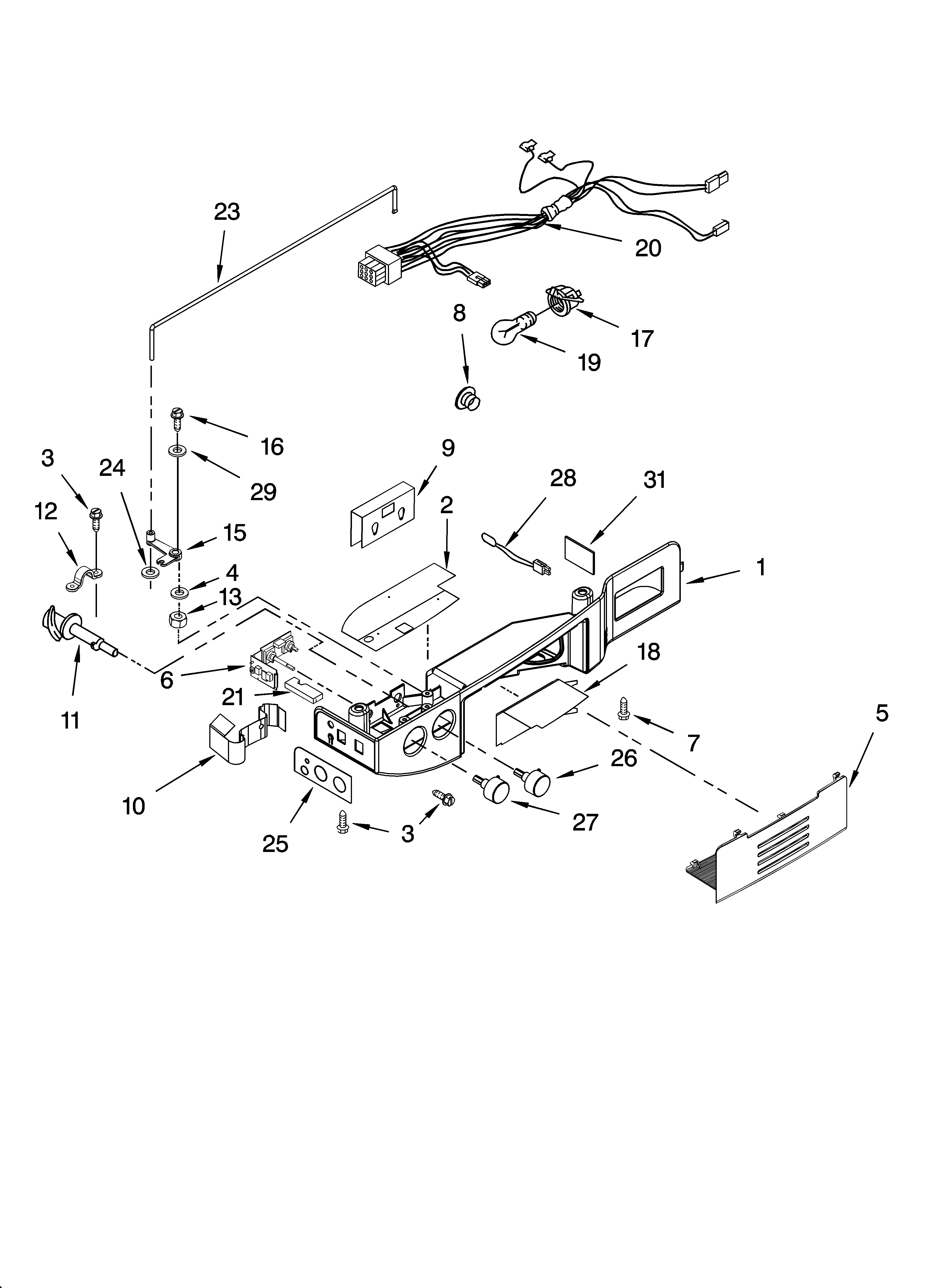 Whirlpool GD5NHAXMT00 control parts diagram