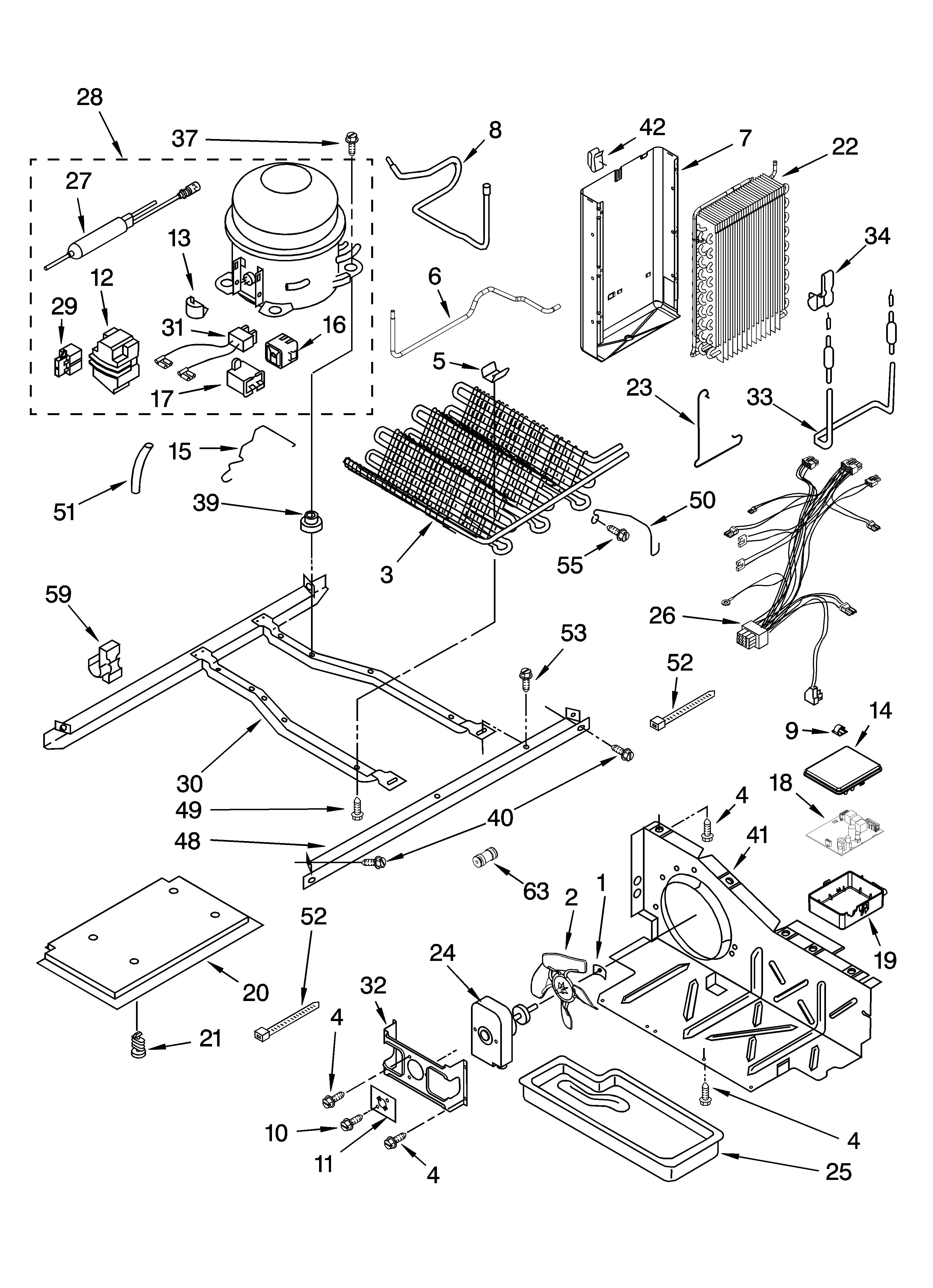 Whirlpool GD5NHAXMT00 unit parts diagram