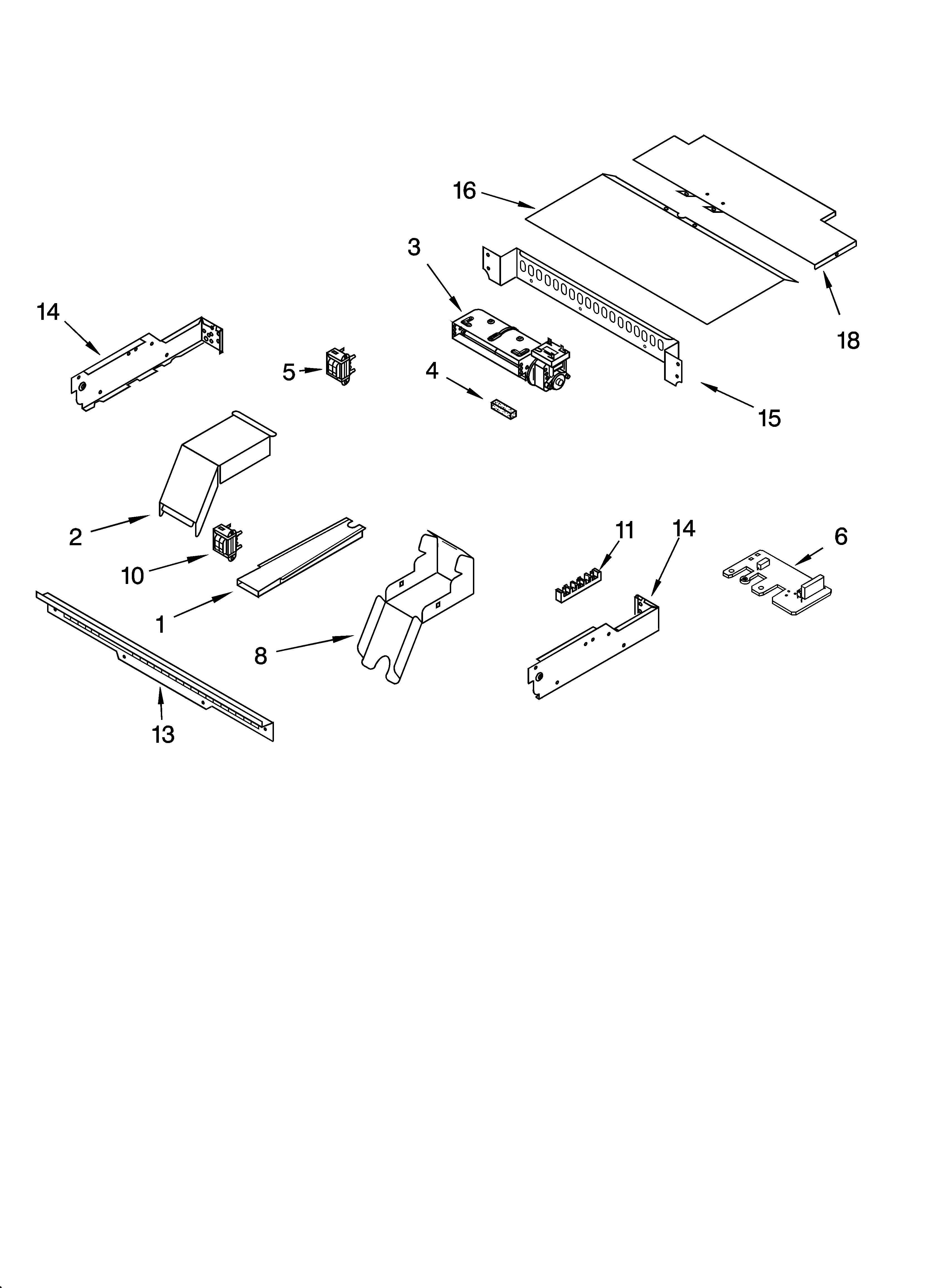 KitchenAid KEBC101KWH04 top venting parts, miscellaneous parts diagram