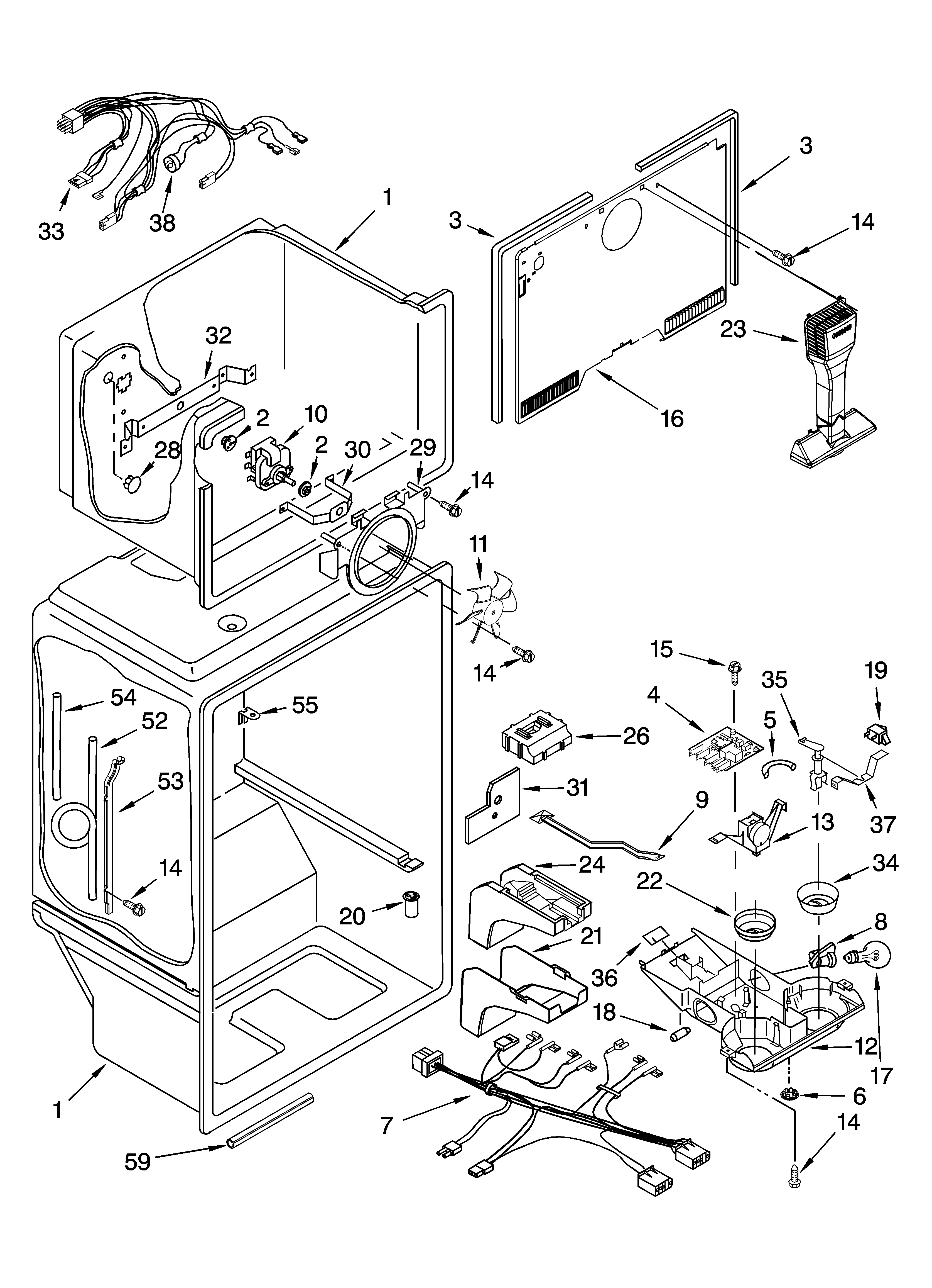 Whirlpool ET9FHTXMT01 liner parts diagram
