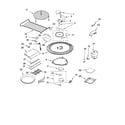 Whirlpool GH6177XPQ0 magnetron and turntable parts diagram