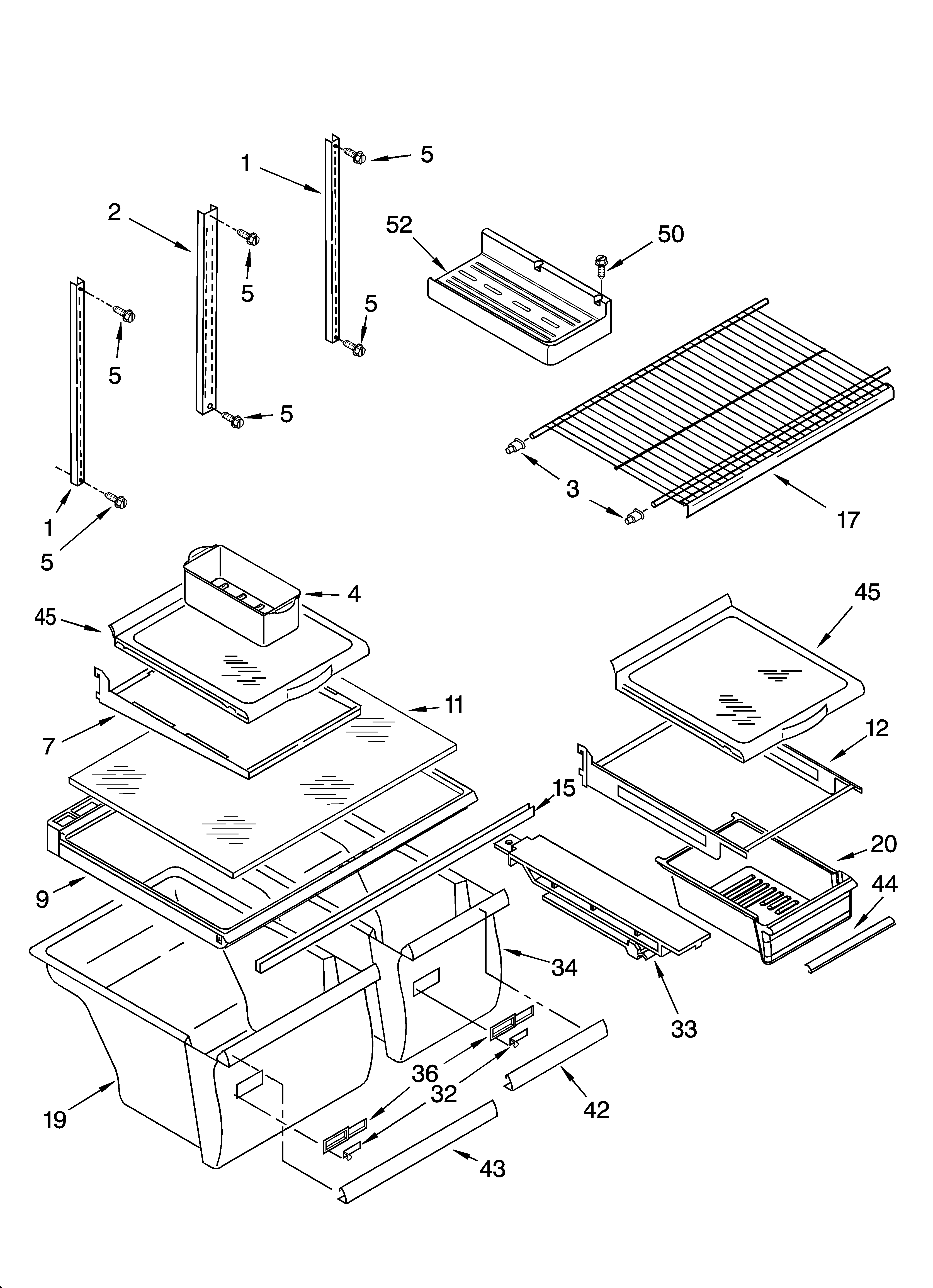 Whirlpool GR9SHKXMQ00 shelf parts diagram