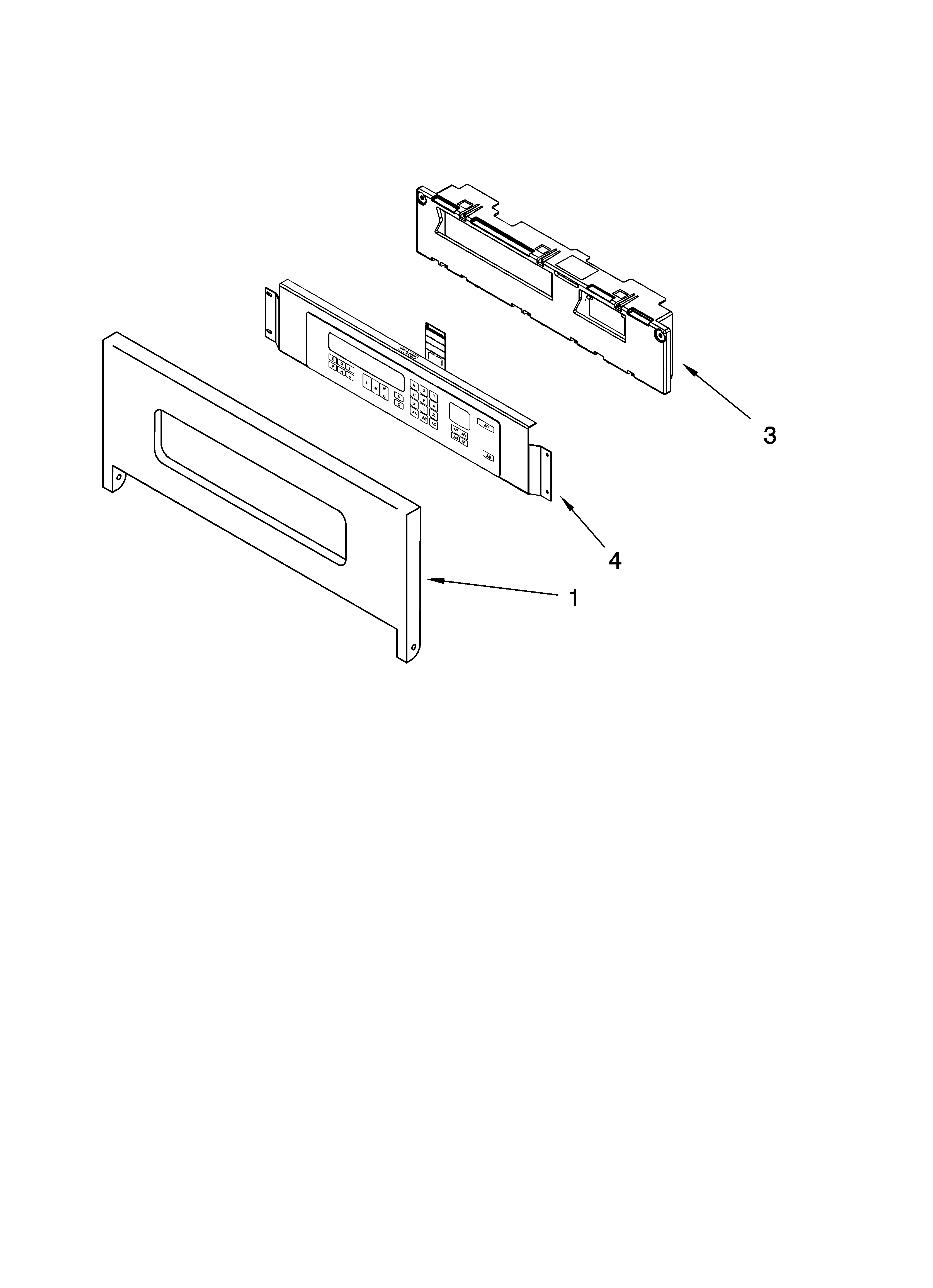 KitchenAid KEBC101KWH05 control panel parts diagram