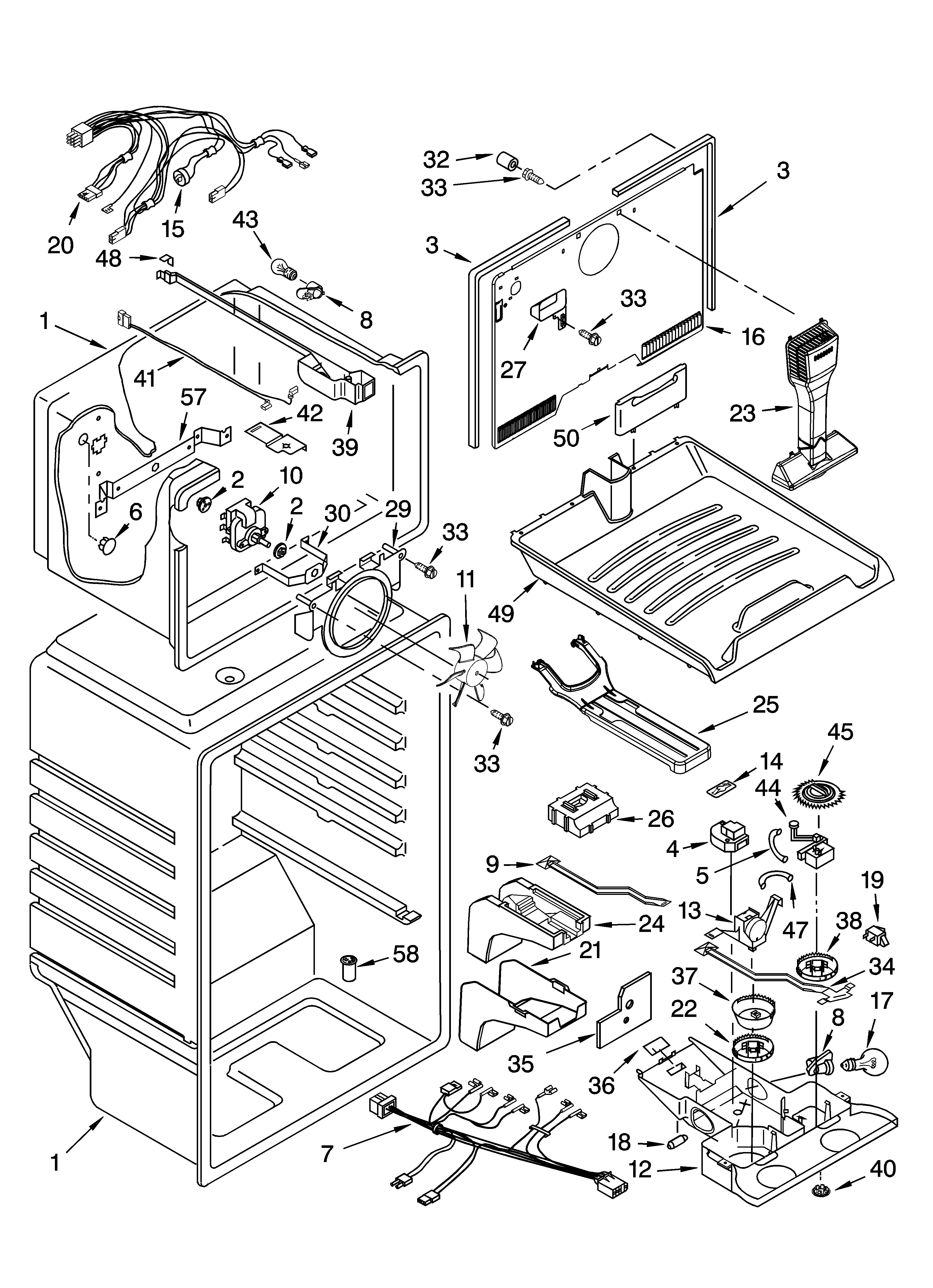 KitchenAid KTRC19KMBT01 liner parts diagram