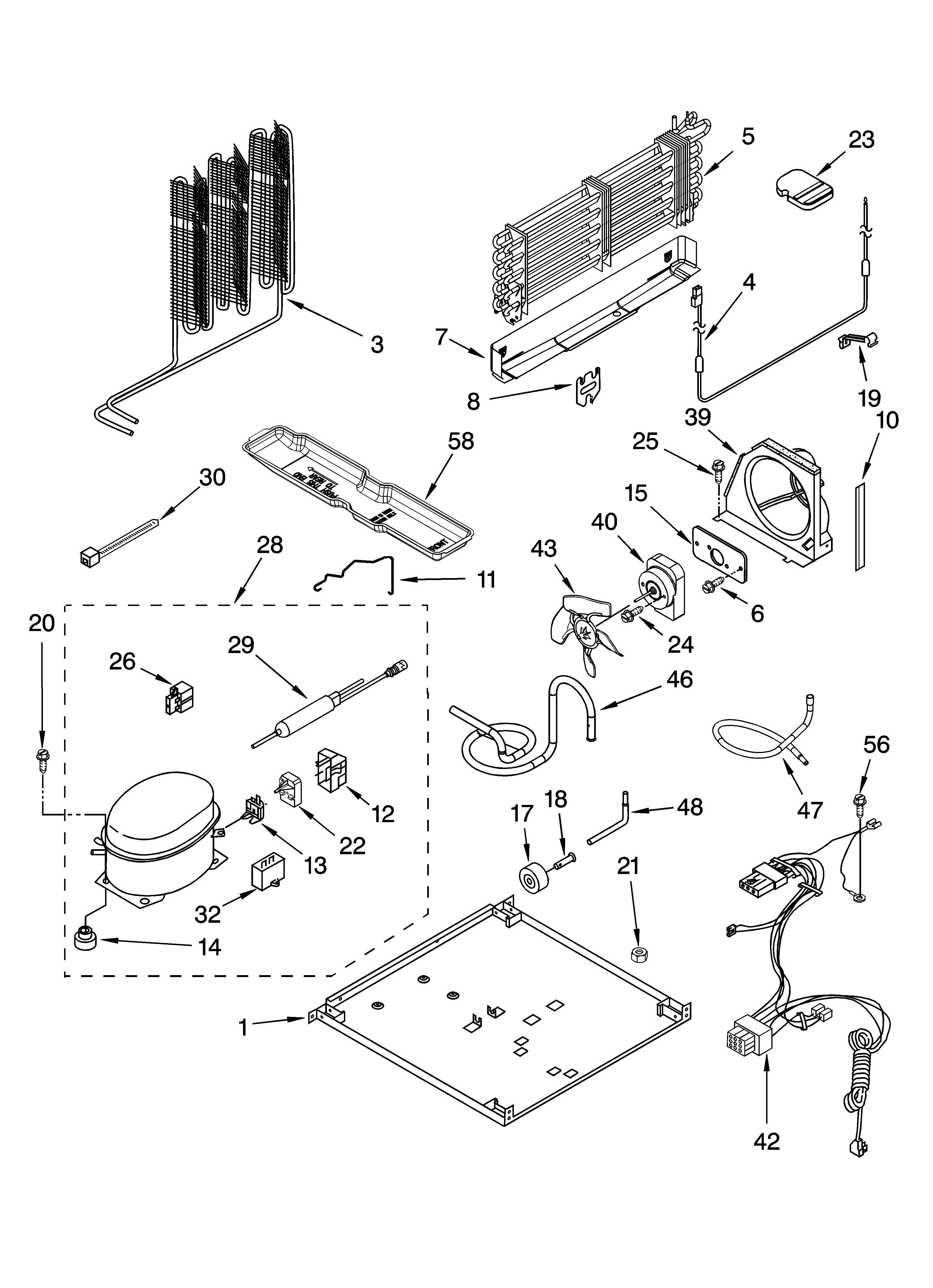 KitchenAid KTRC19MMWH01 unit parts diagram