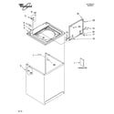 Whirlpool LBR5432PQ0 top and cabinet parts diagram