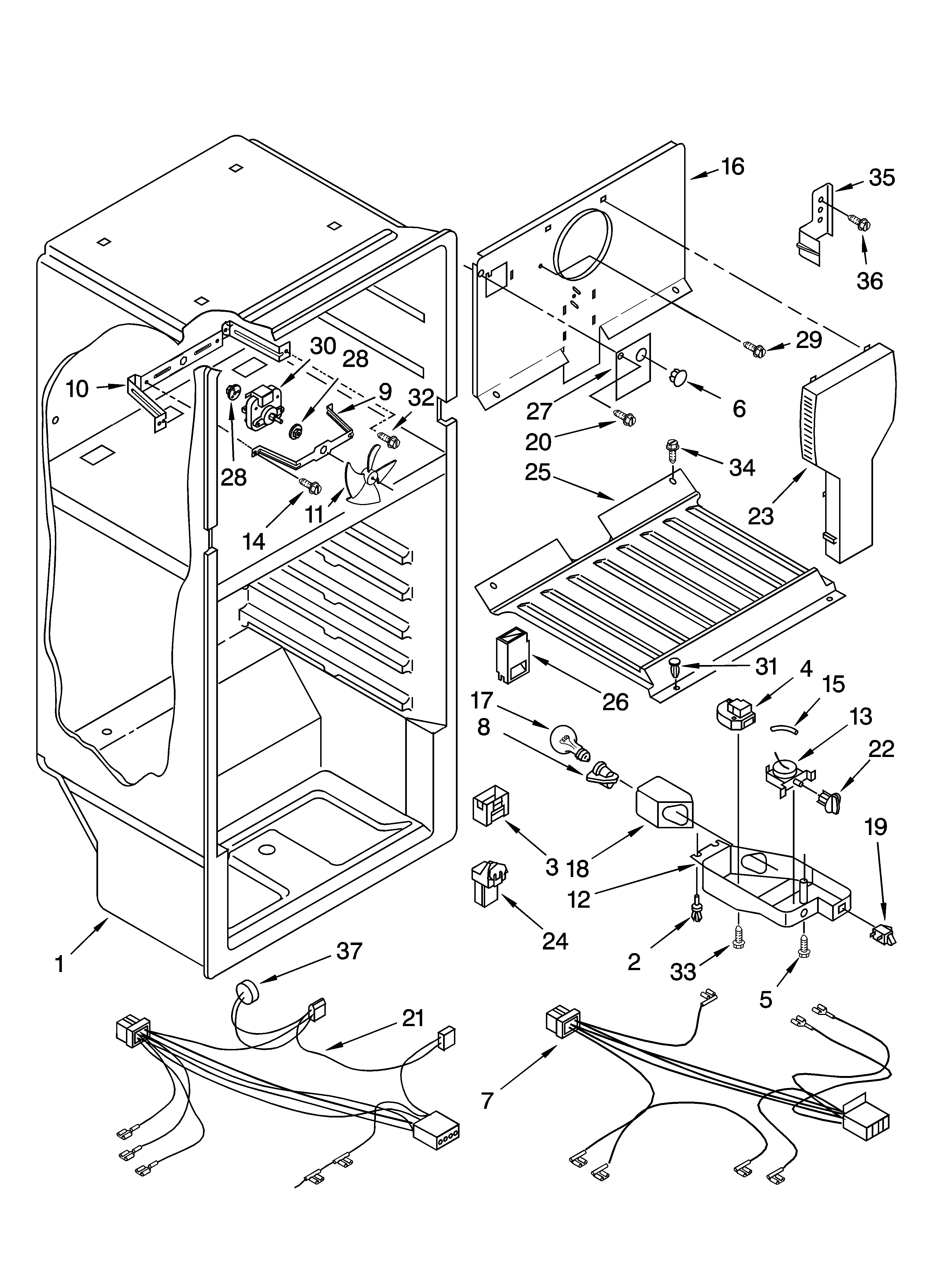 Roper RT14DKYKQ04 liner parts diagram