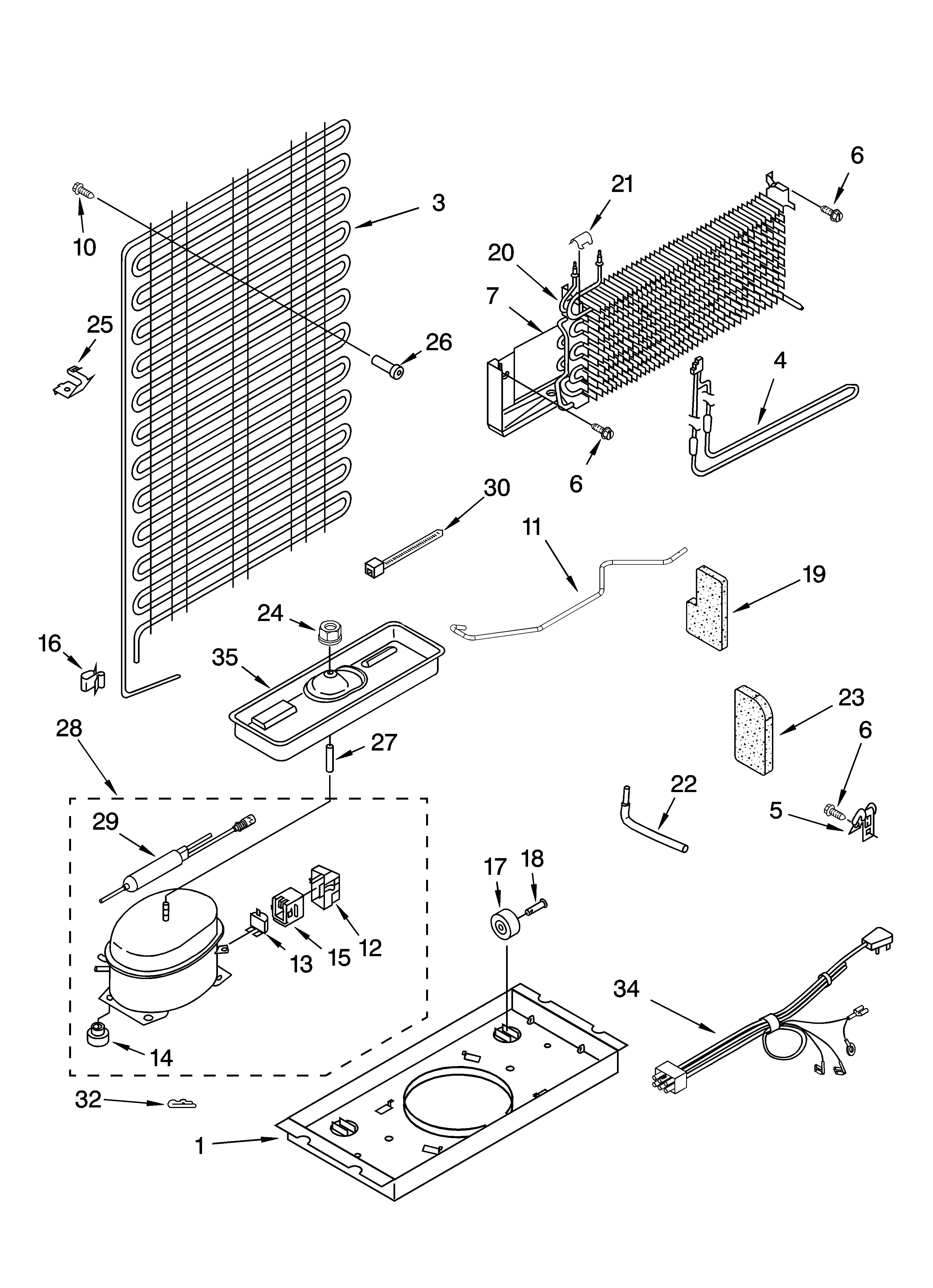 Roper RT14DKYKQ04 unit parts diagram